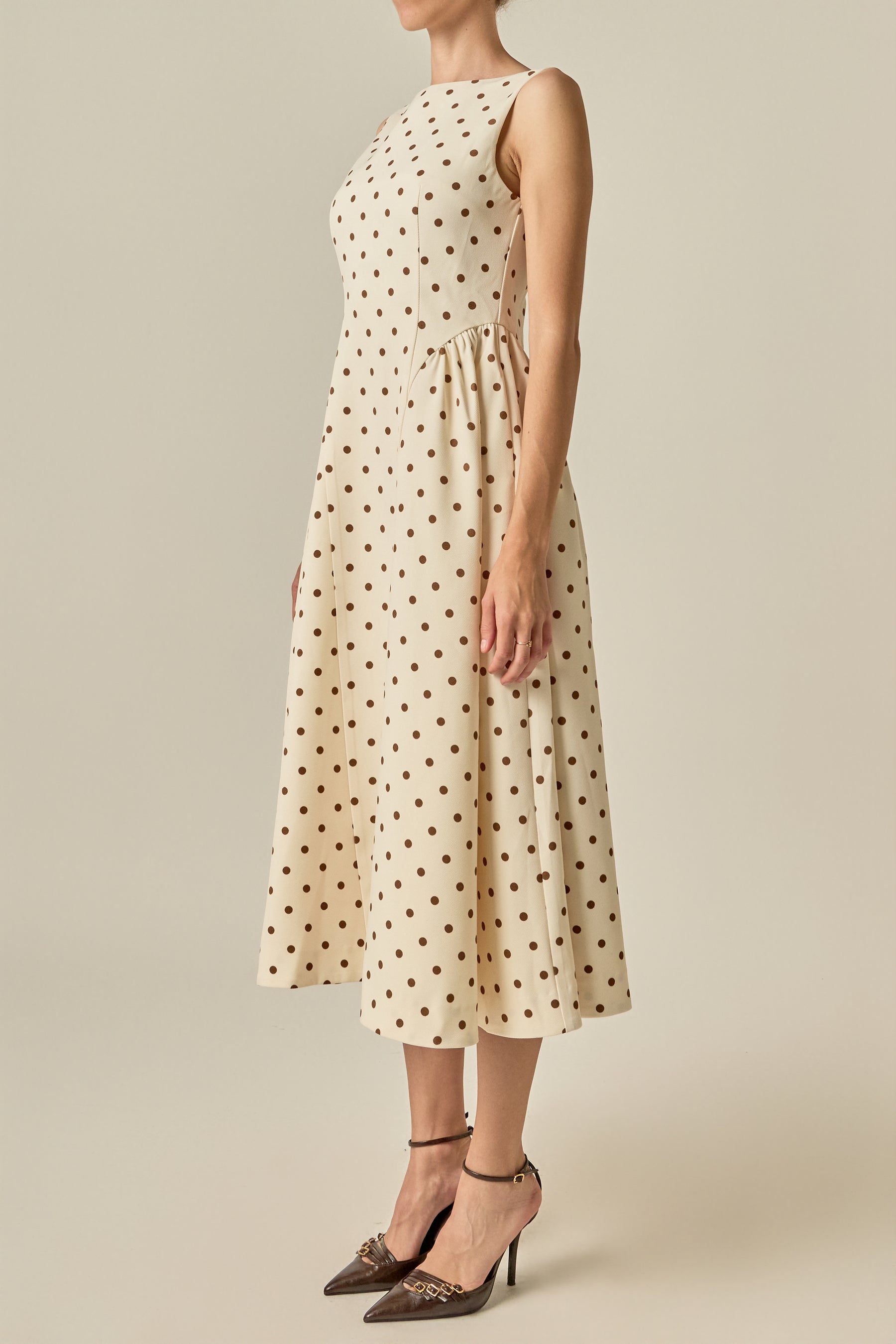 Polka Dot Midi Dress