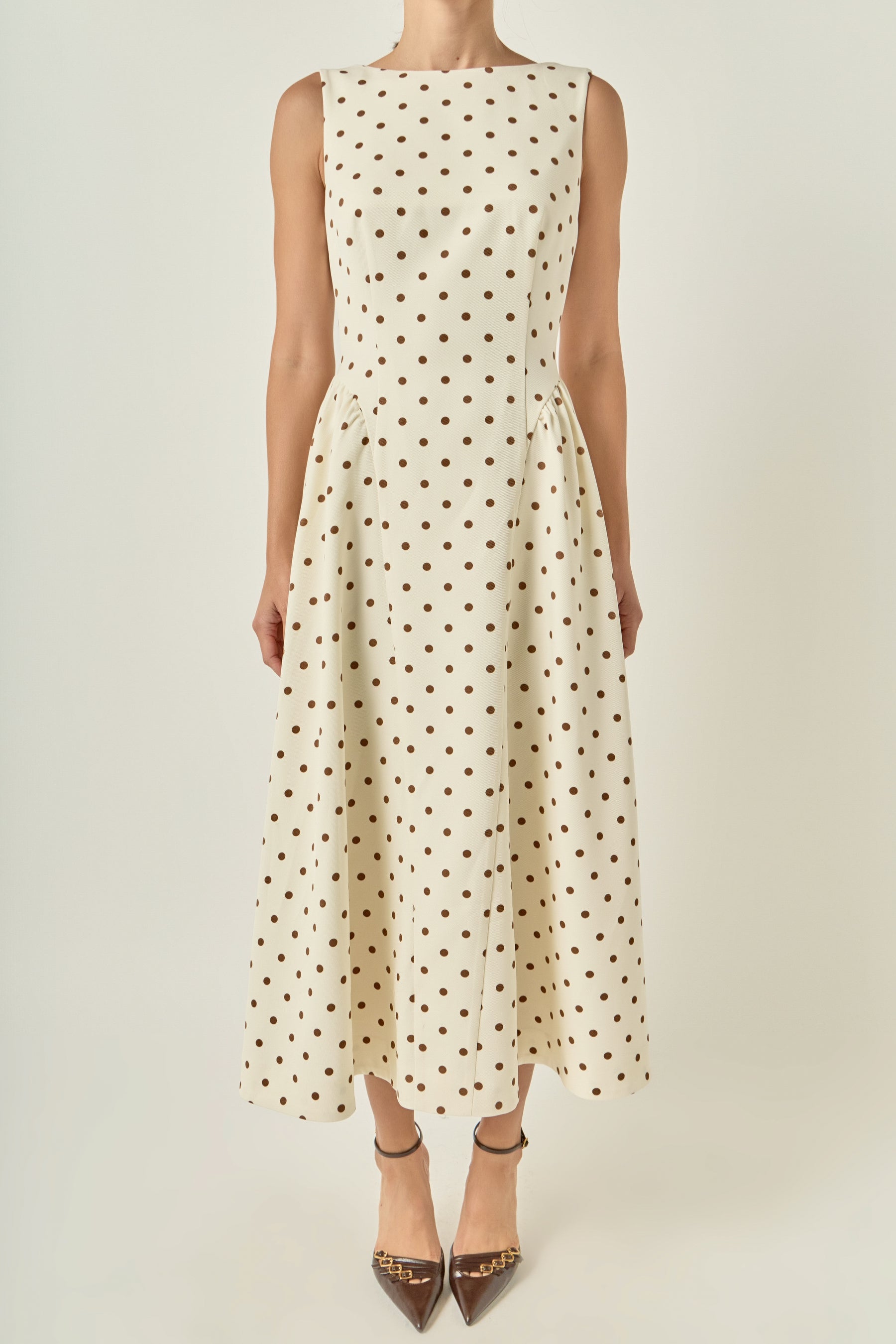 Polka Dot Midi Dress