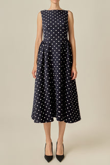 Polka Dot Midi Dress