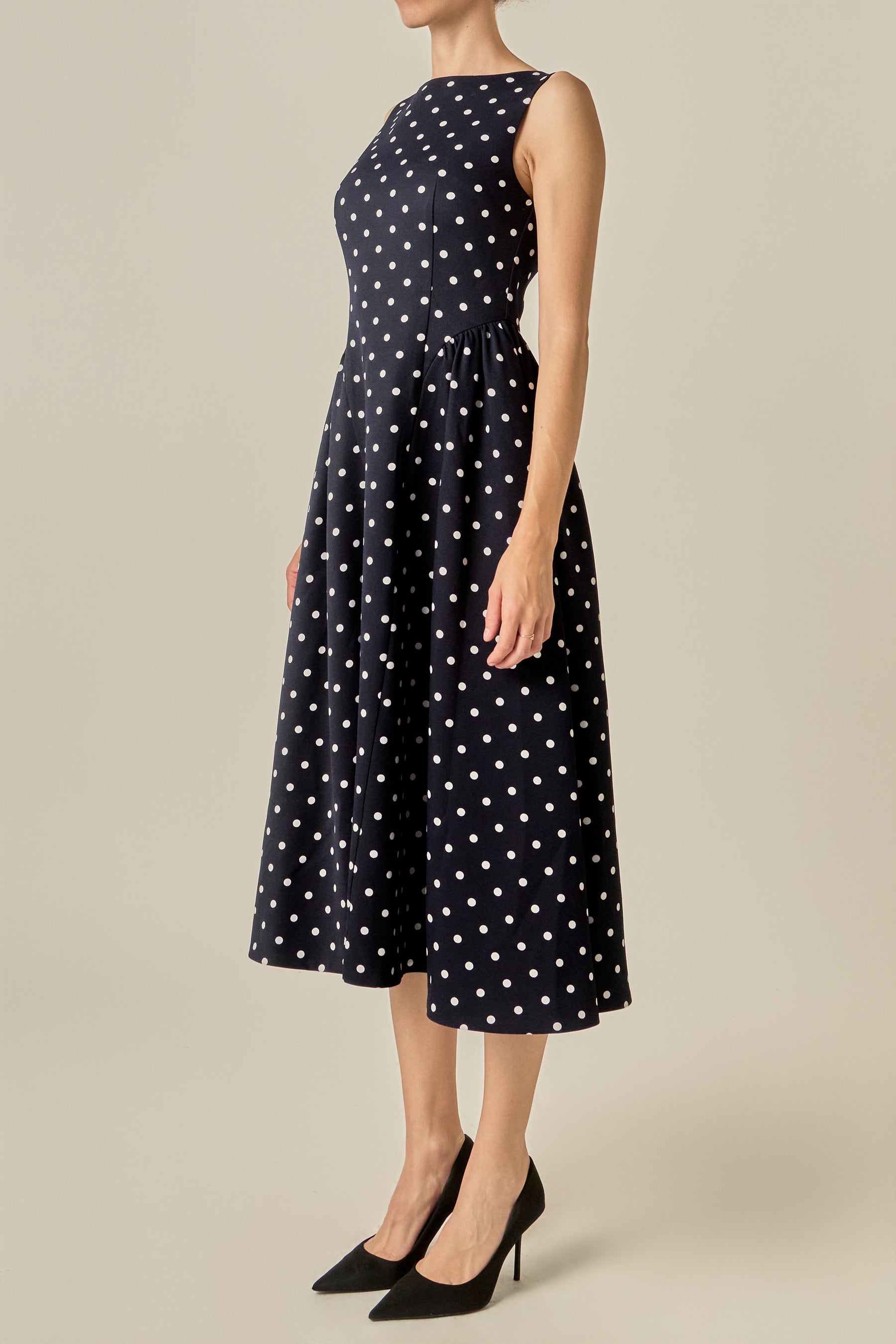 Polka Dot Midi Dress