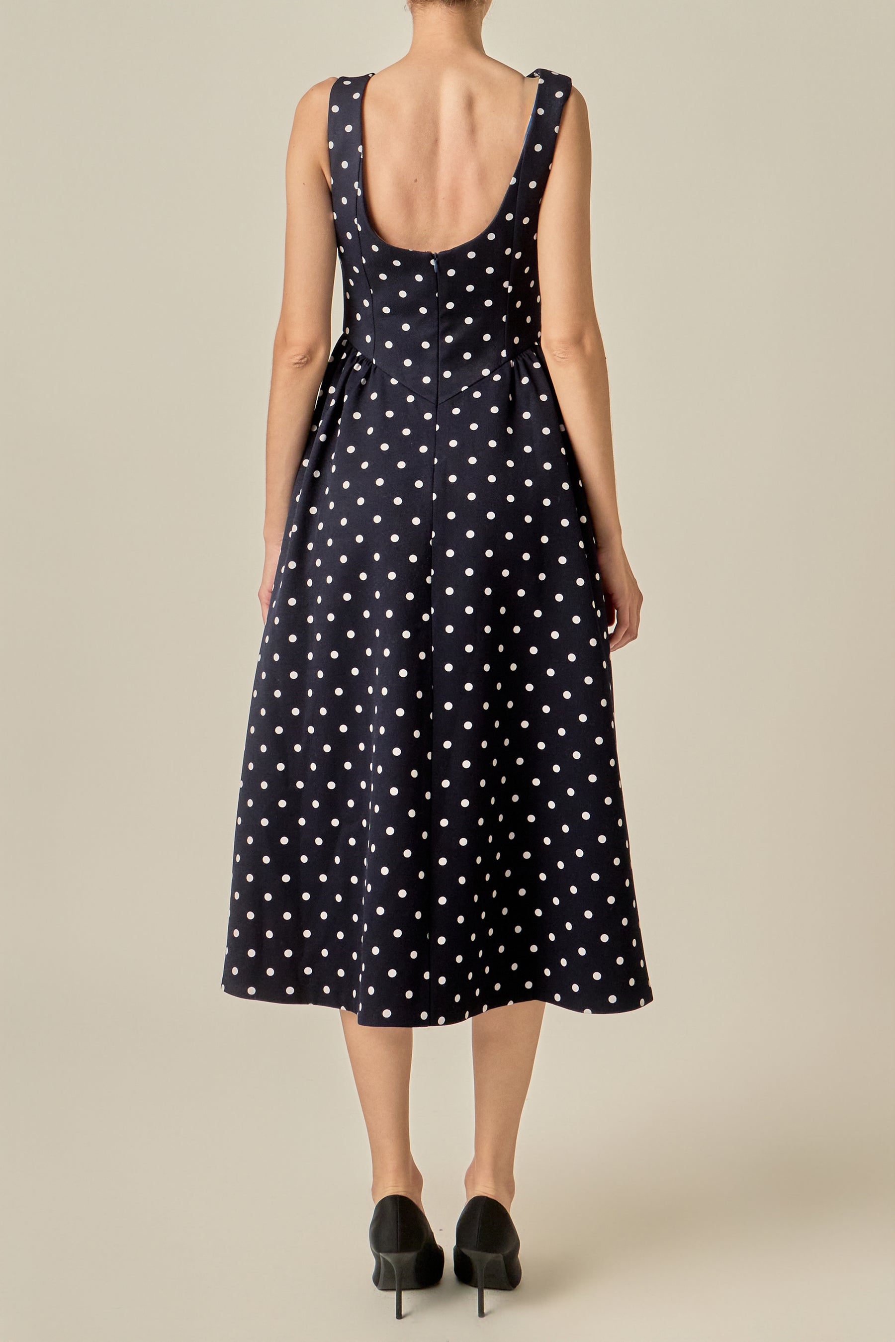 Polka Dot Midi Dress