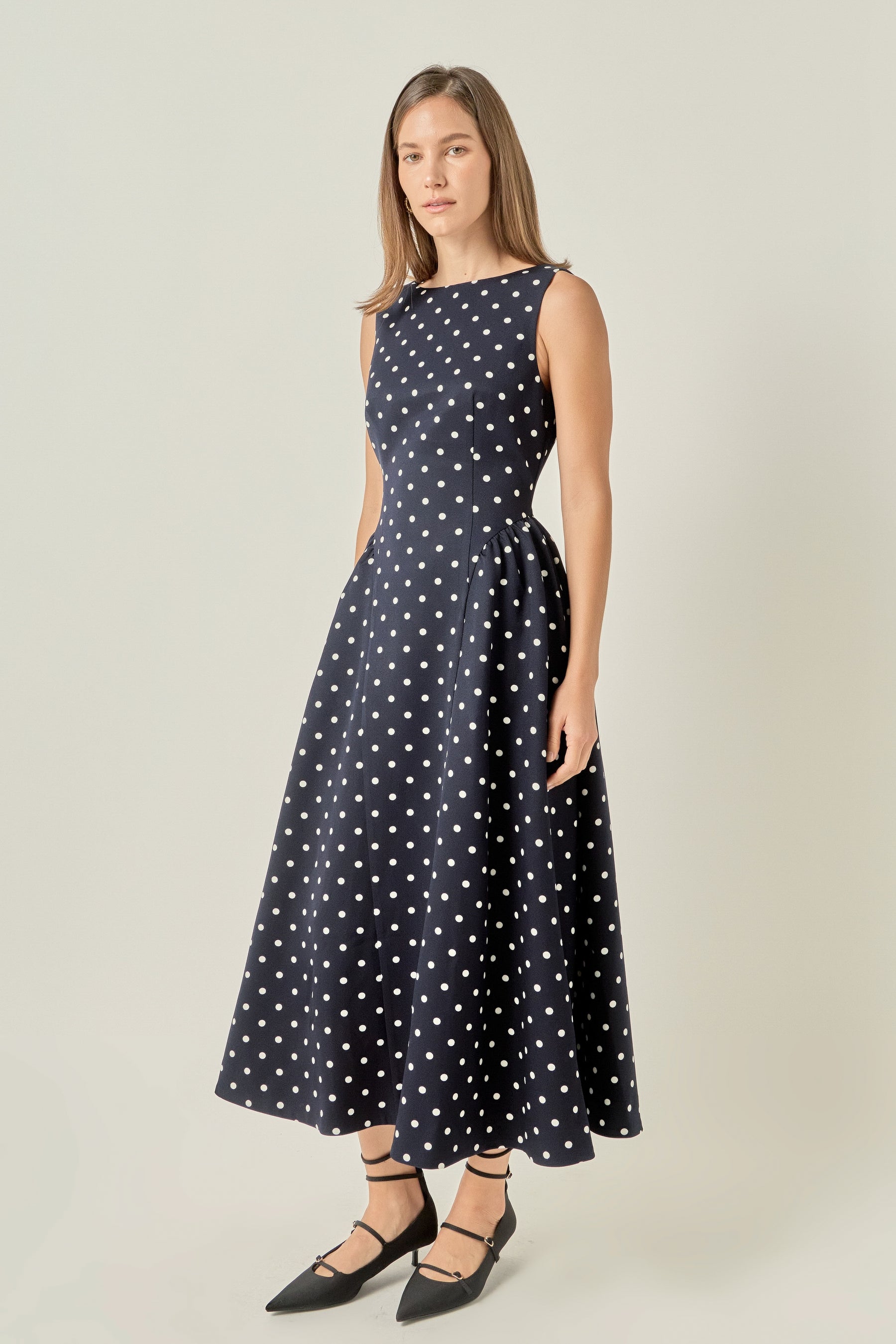 Polka Dot Midi Dress