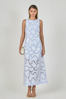 Beaded Embellishment Midi Dress