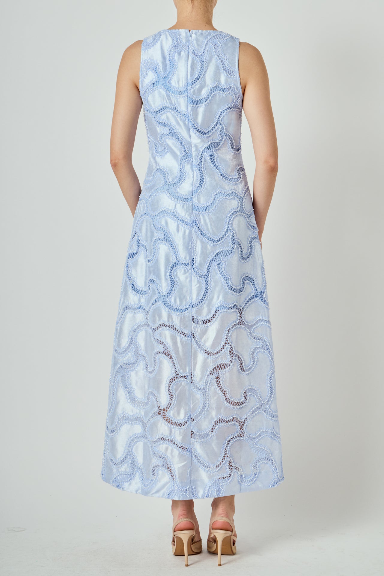 Beaded Embellishment Midi Dress