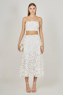 3D Floral Bandeau Top