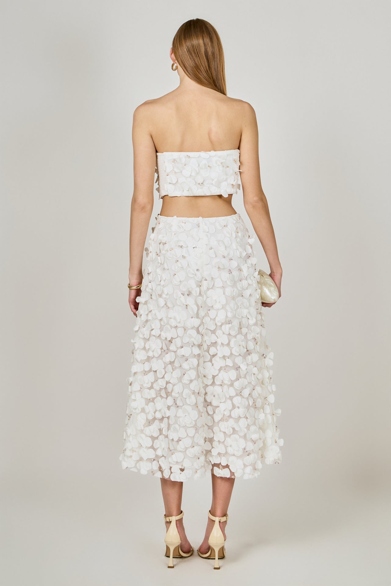 3D Floral Bandeau Top