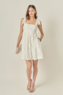 Sequins Bow Mini Dress