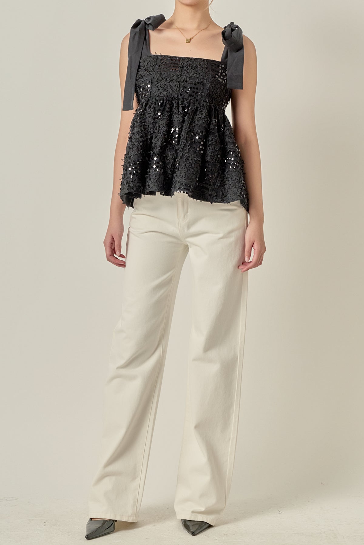 Sequins Bow Top