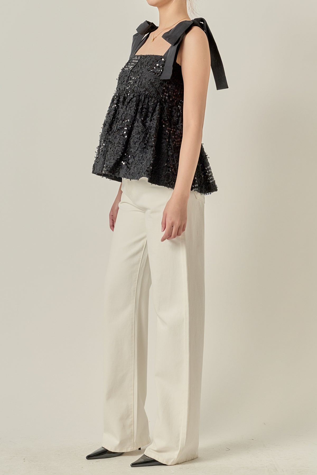 Sequins Bow Top