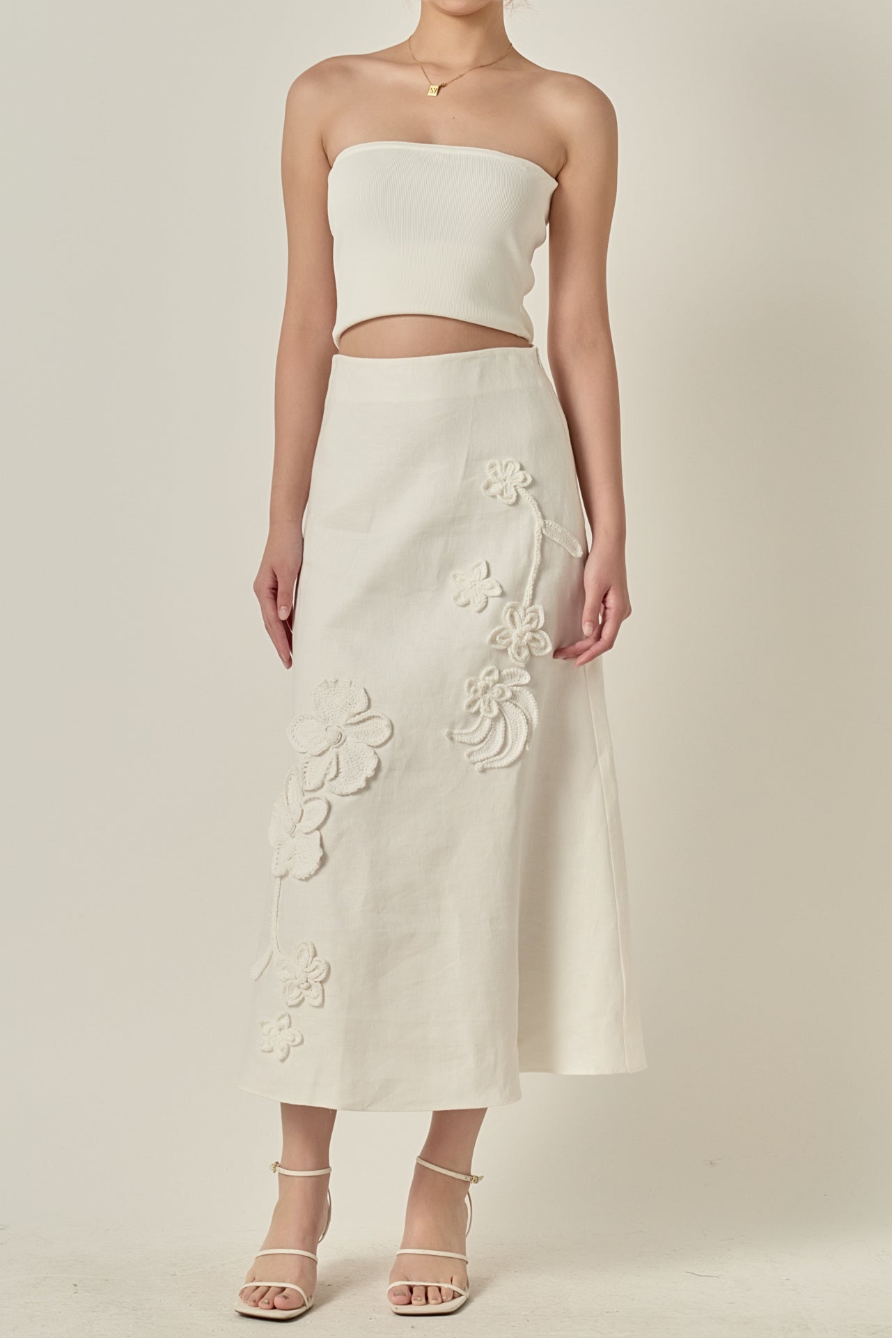 Crochet Flower Maxi Skirt