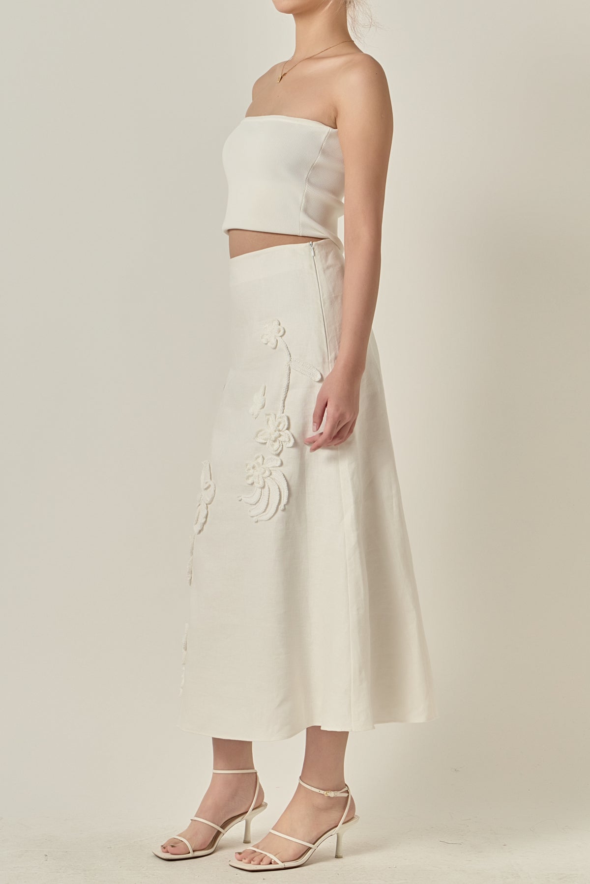 Crochet Flower Maxi Skirt