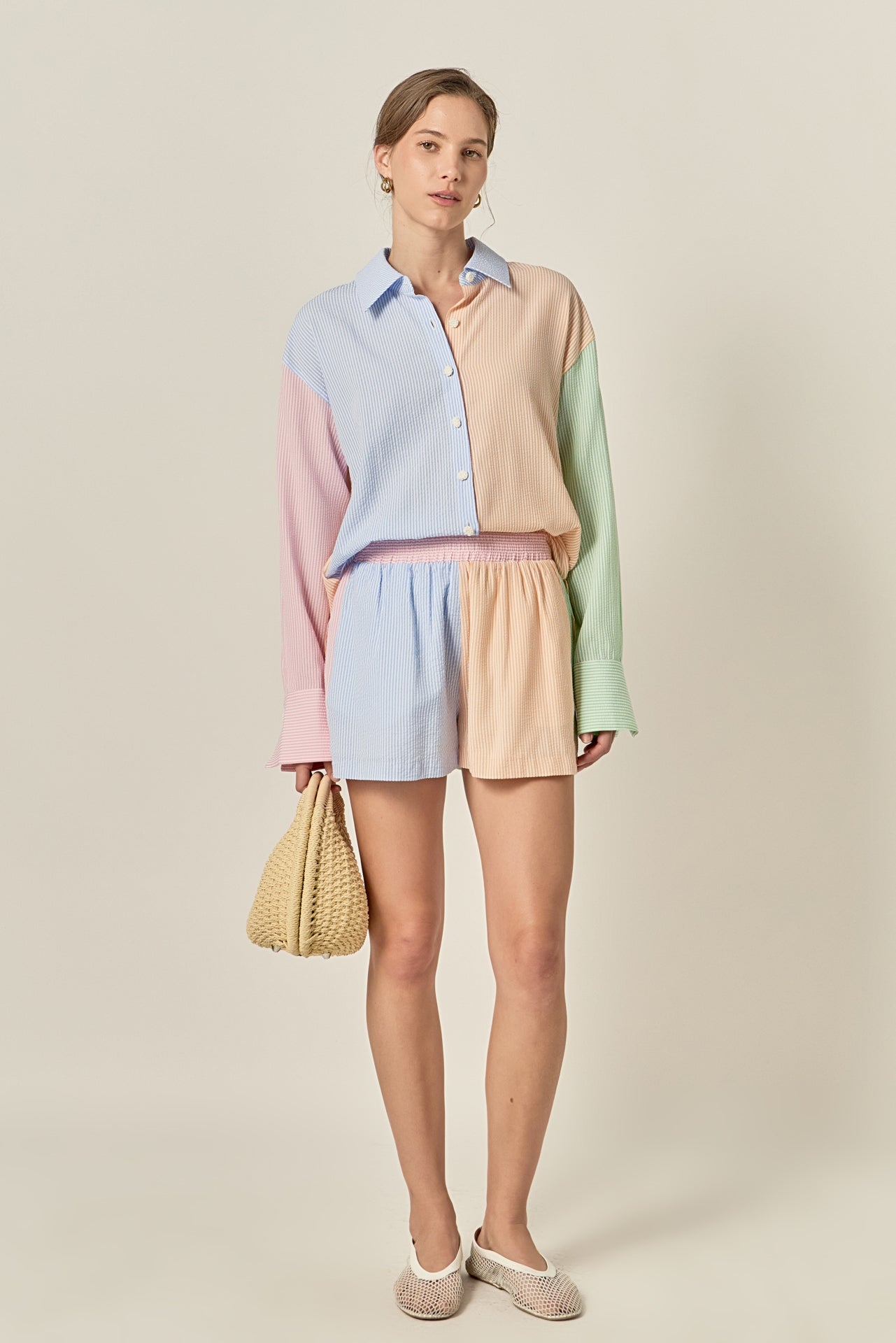 Colorblock Stripe Shorts