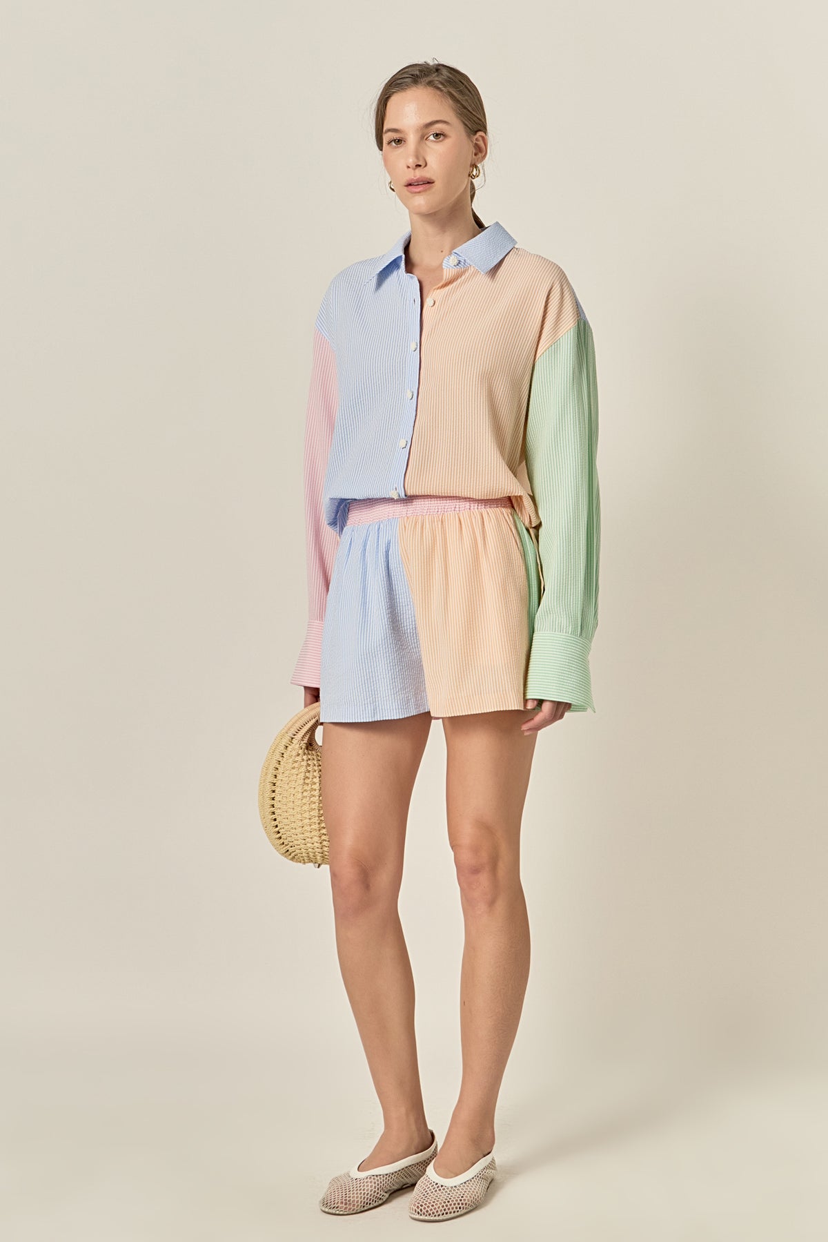 Colorblock Stripe Shorts