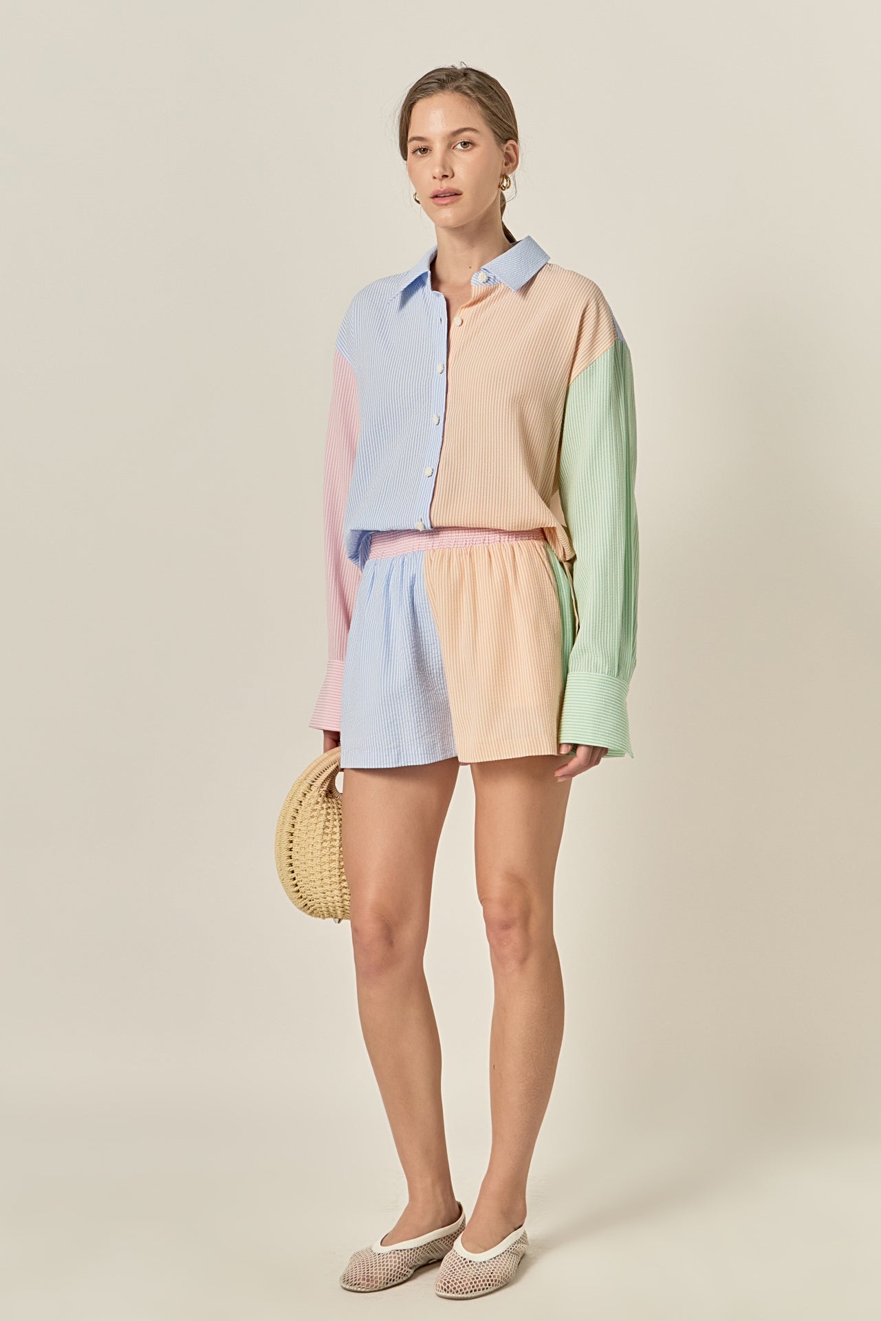 Colorblock Stripe Shorts