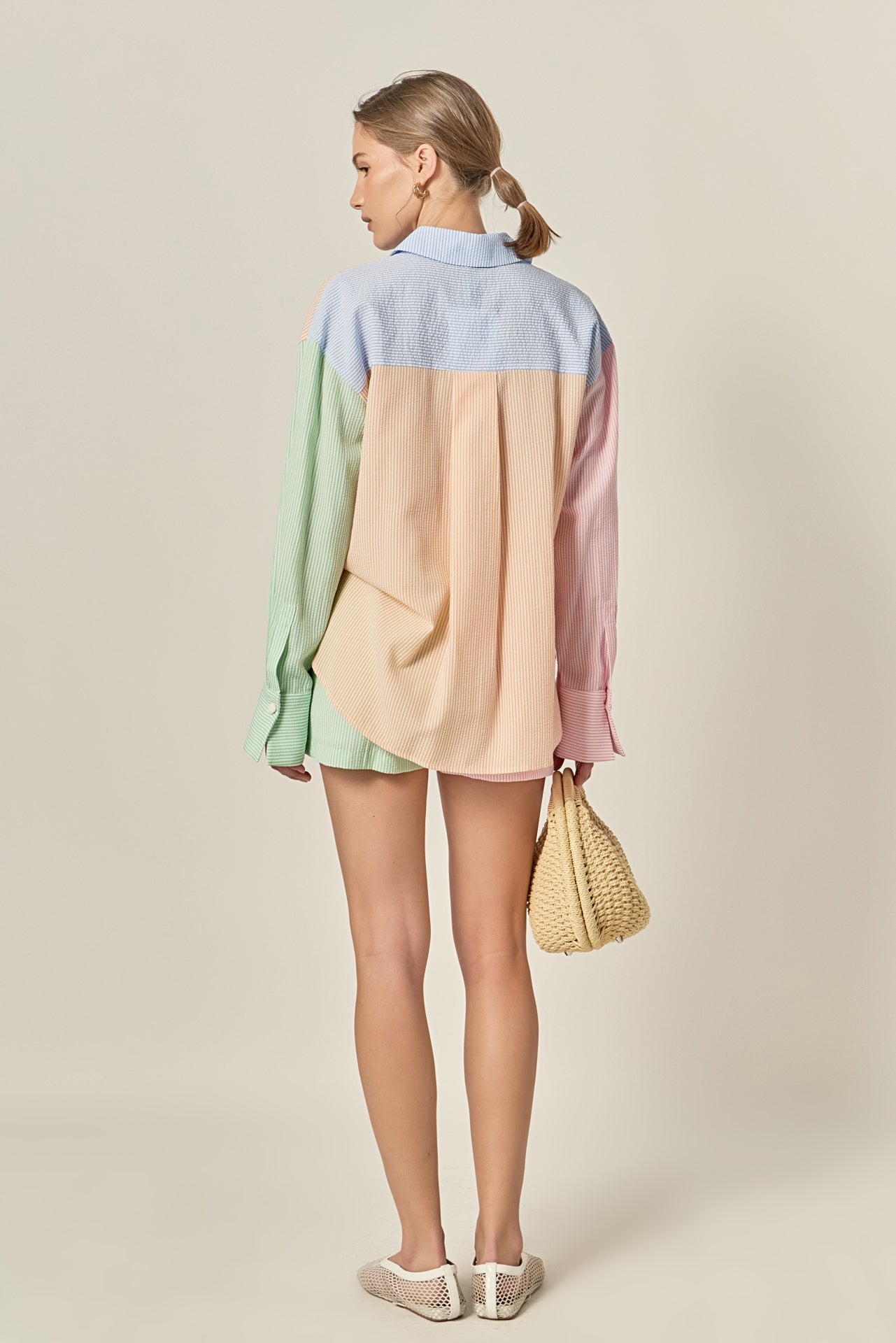 Colorblock Stripe Shorts