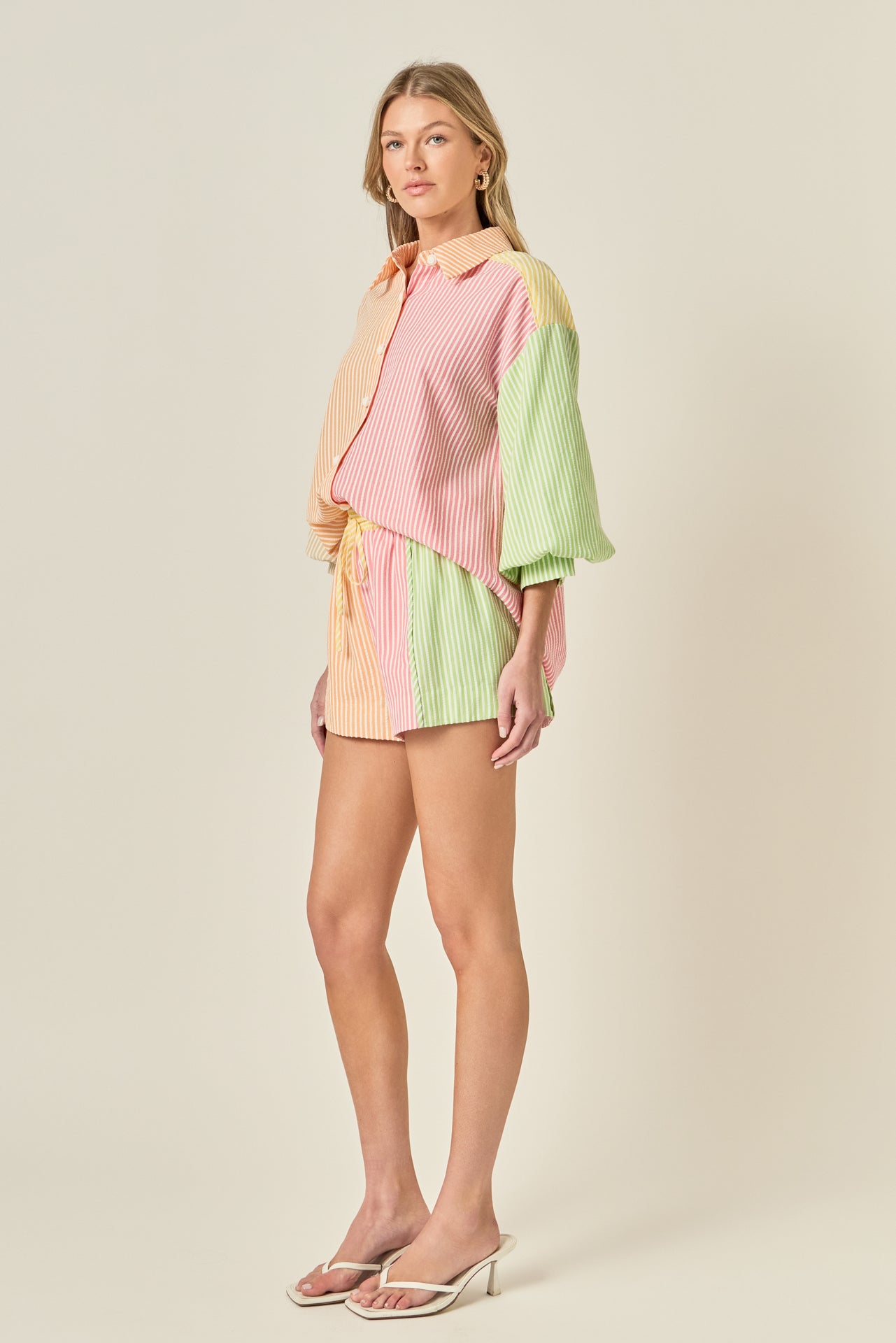 Striped Colorblock Shorts