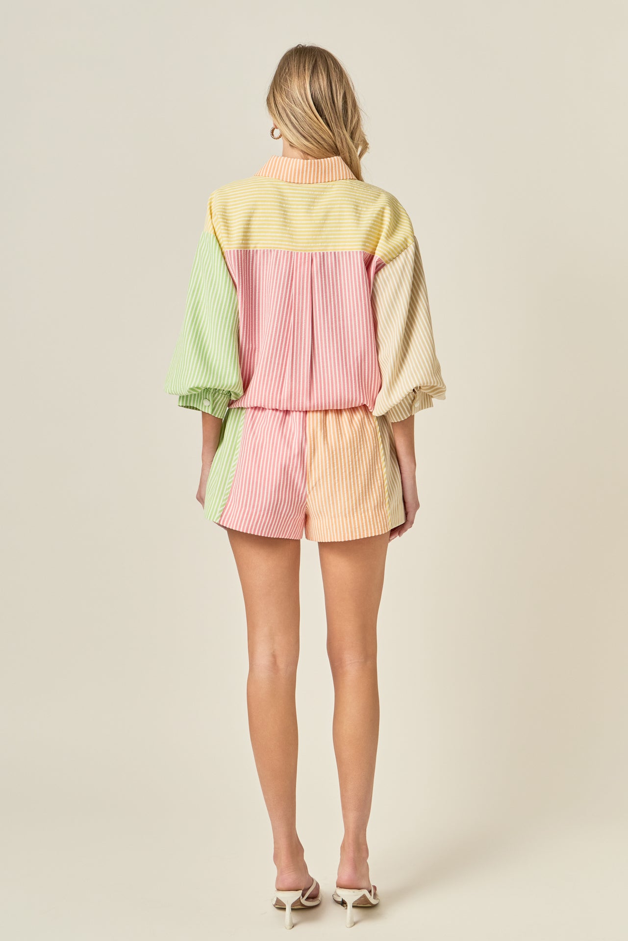 Striped Colorblock Shorts