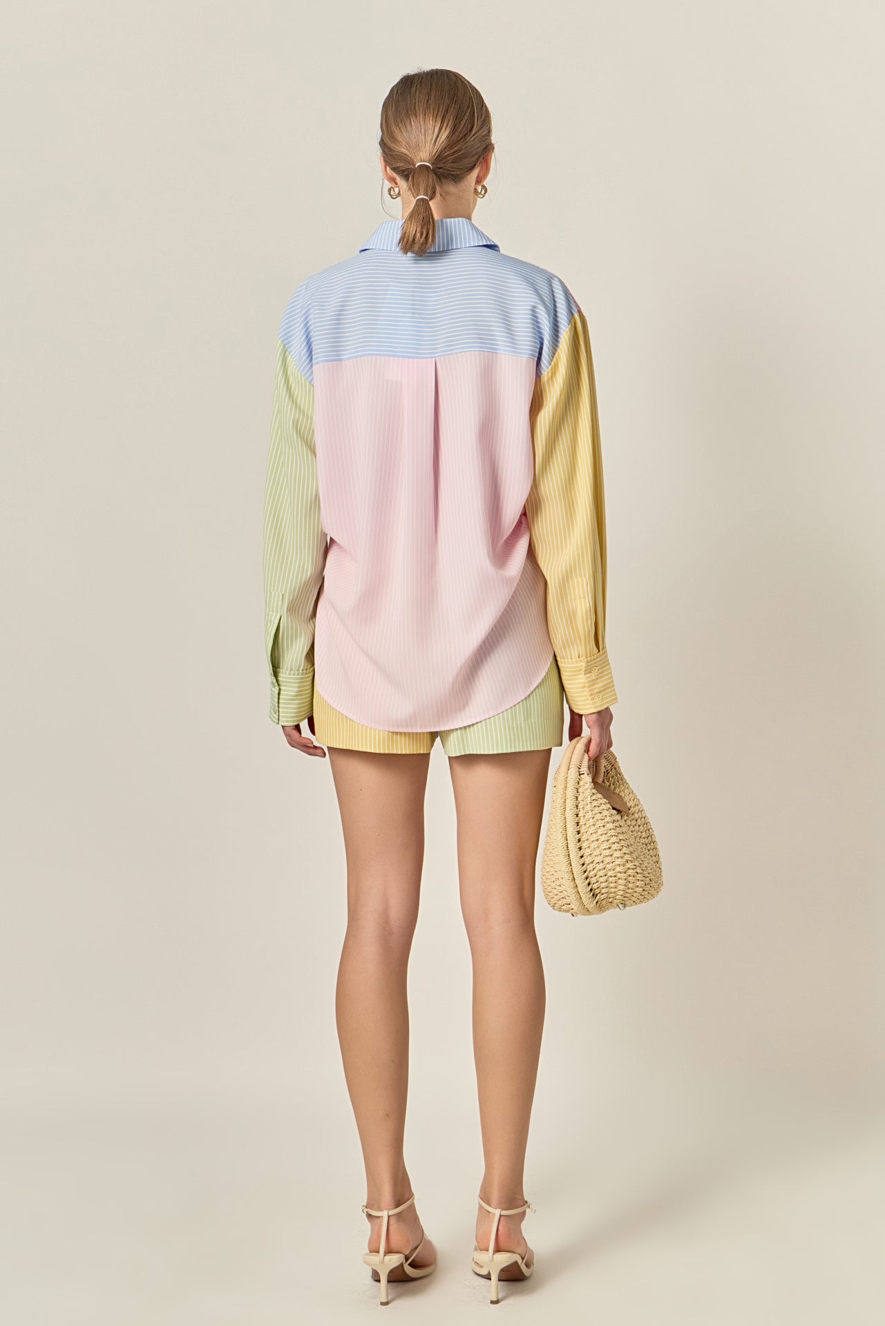 Color Block Stripe Shirt