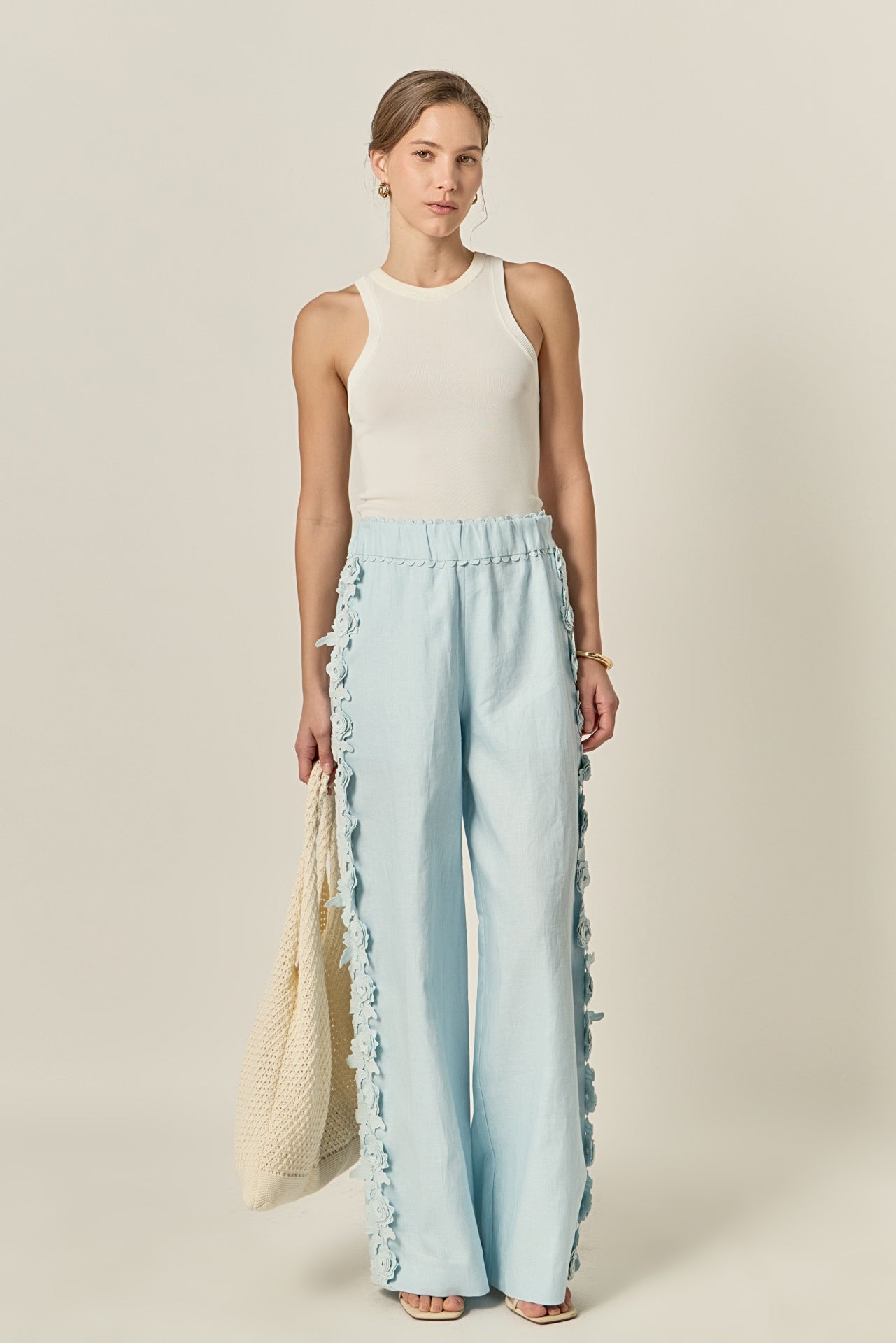 Flower Detail Pants