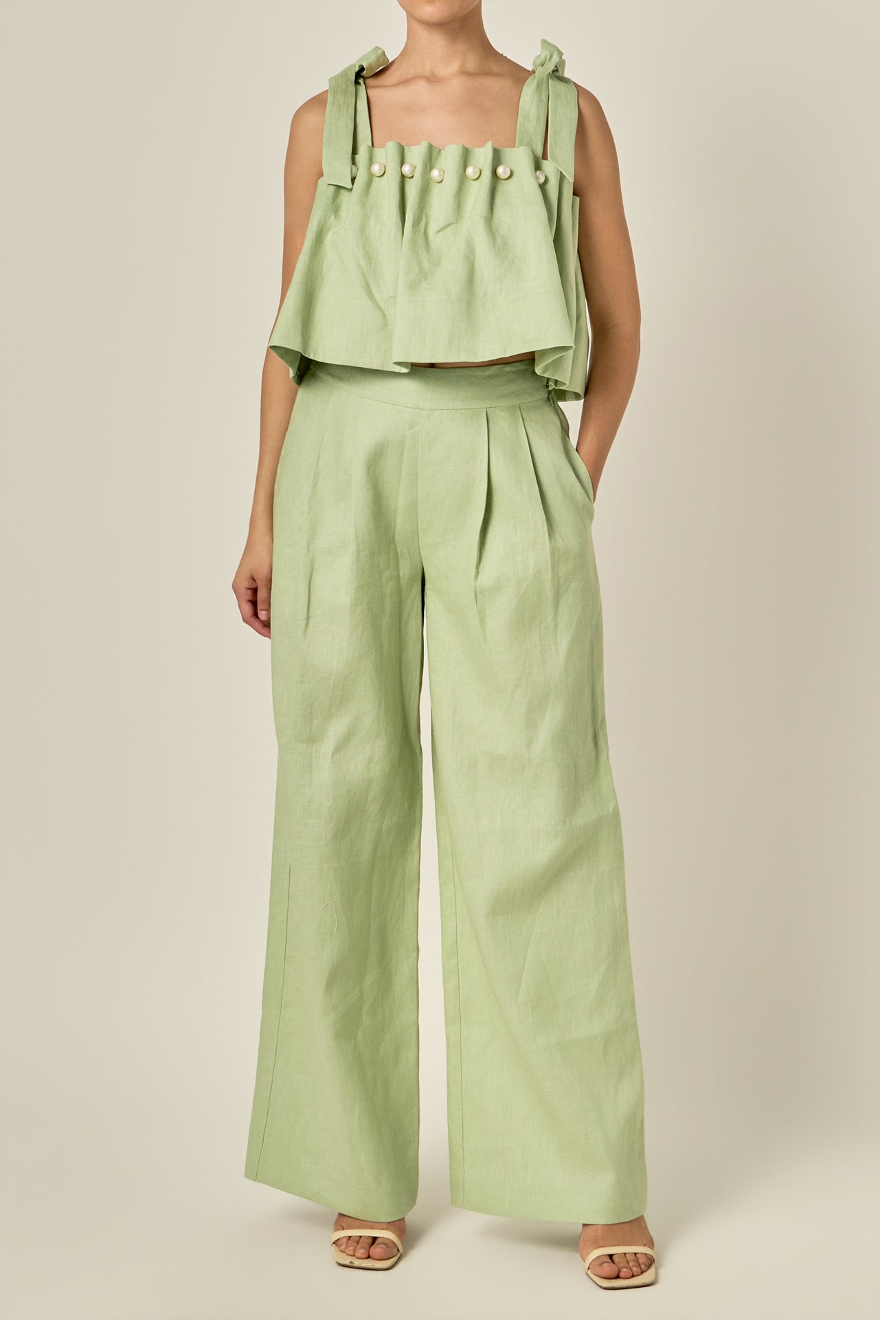 Pearl Detailed Sleeveless Top