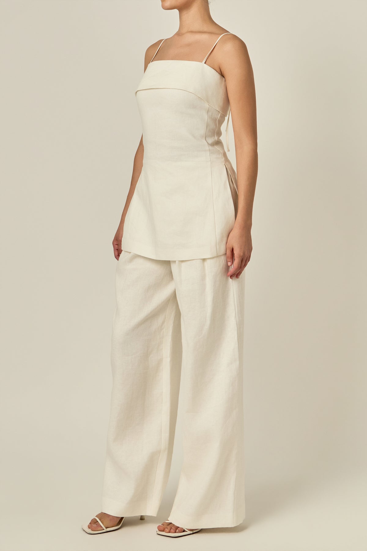 Linen Sleeveless Tunic Top