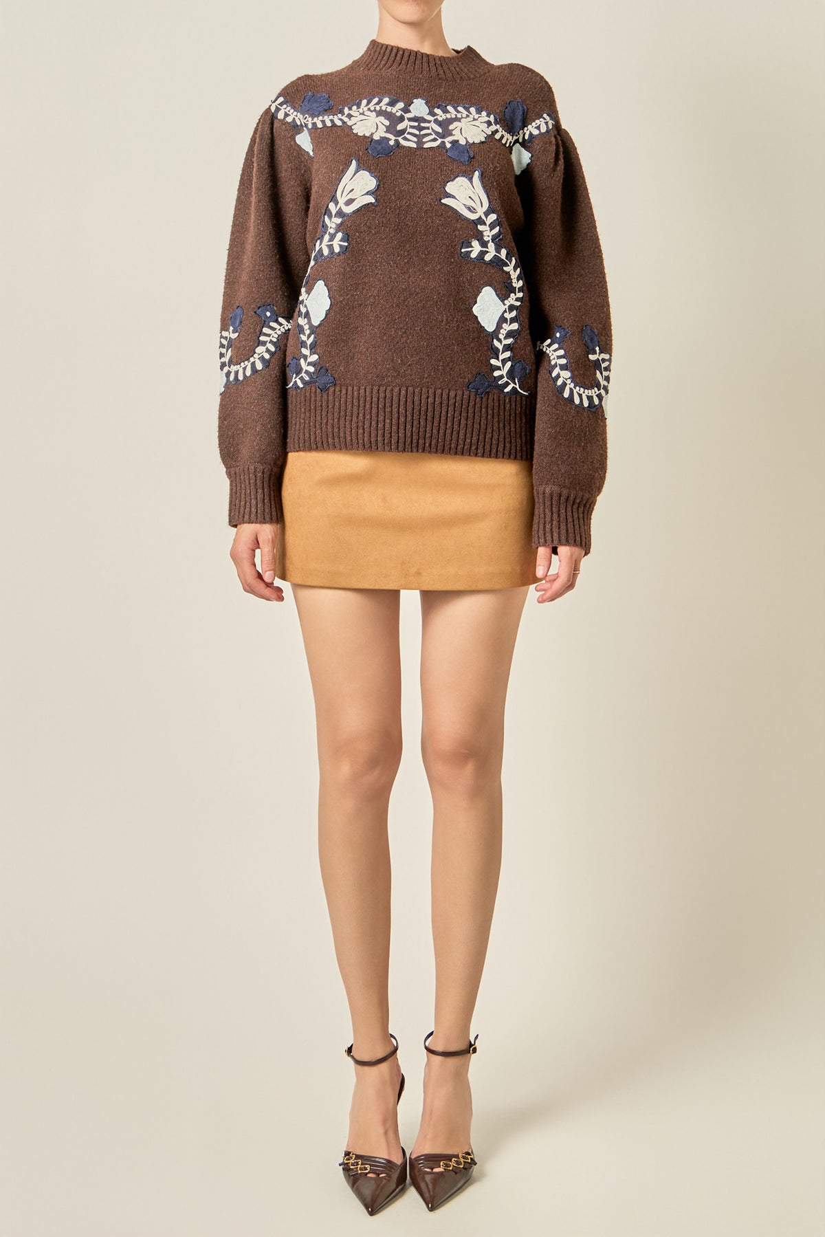 Faux Suede Mini Skort