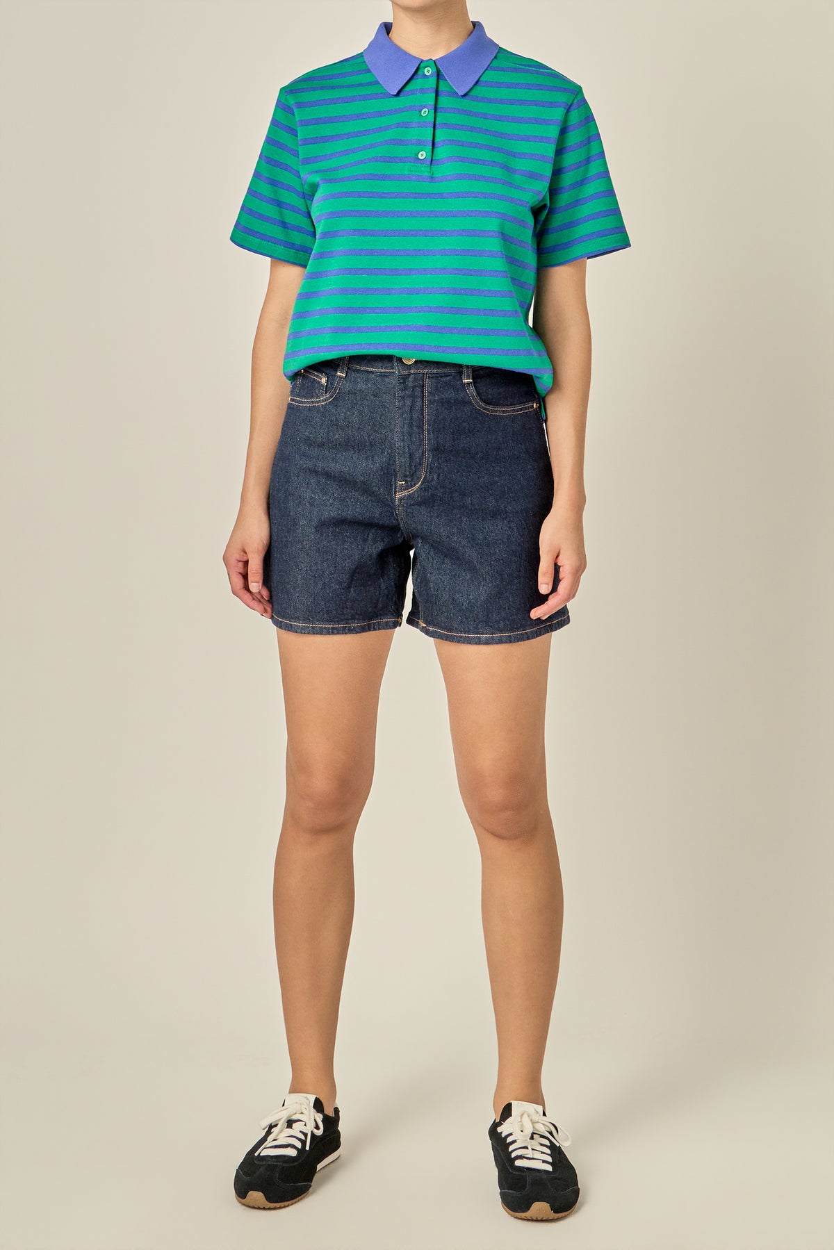 Striped Polo Tee