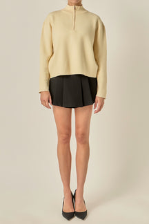 Quarter-Zip Knit Sweater