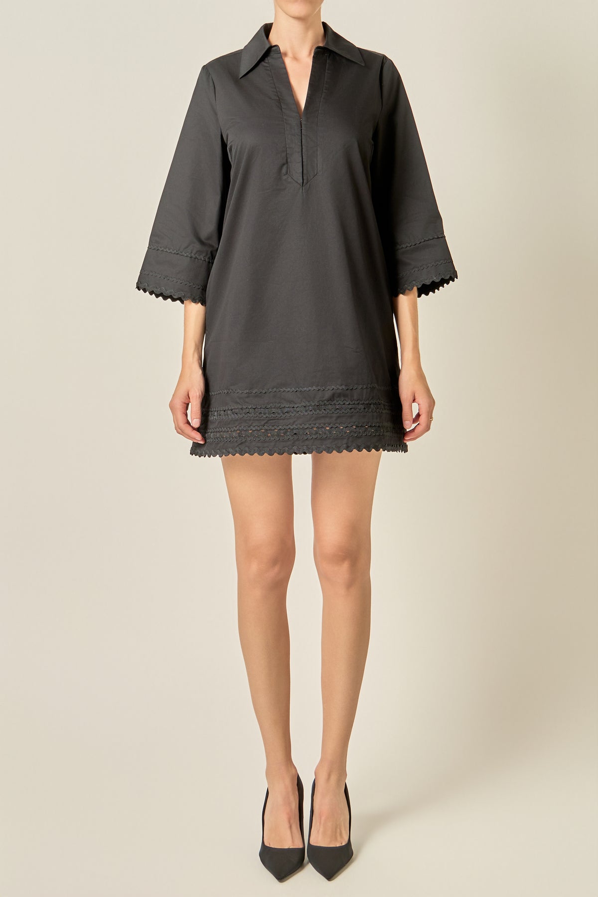 Ric Rac Trim Tunic Dress