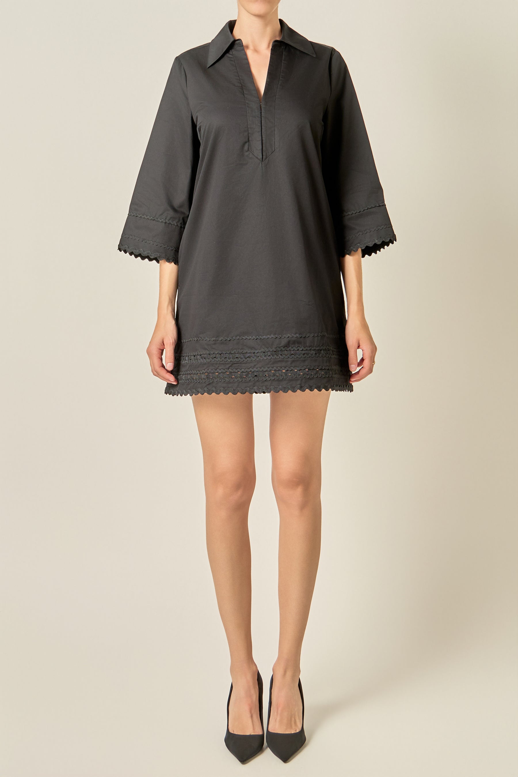 Ric Rac Trim Tunic Dress