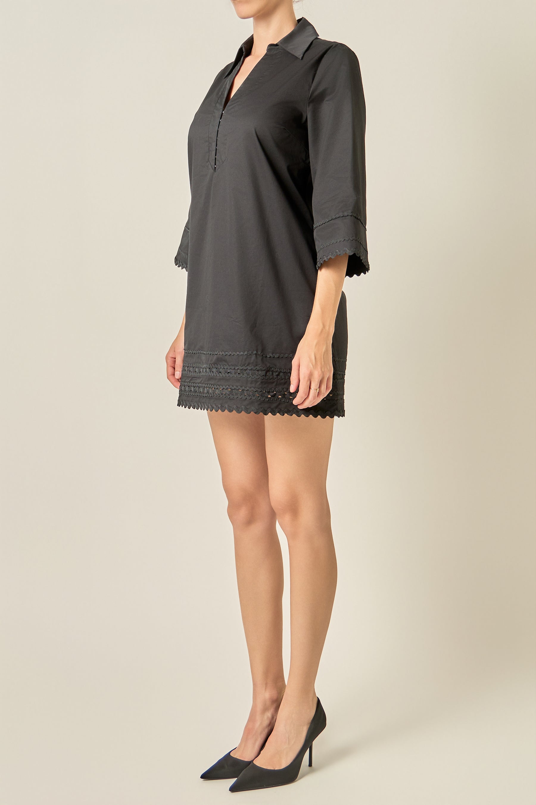 Ric Rac Trim Tunic Dress