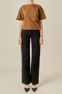 Structured Short Sleeve Top