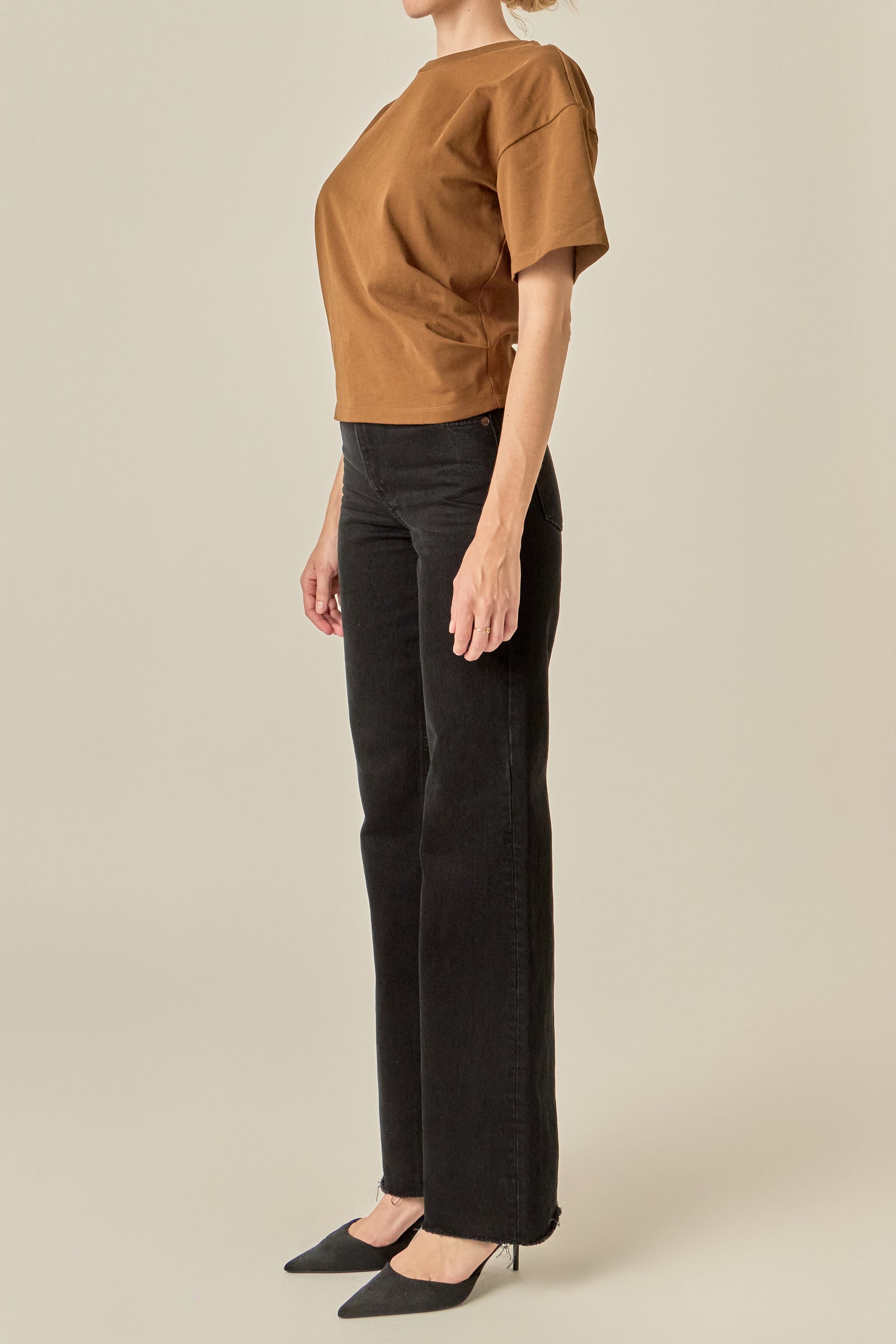 Structured Short Sleeve Top