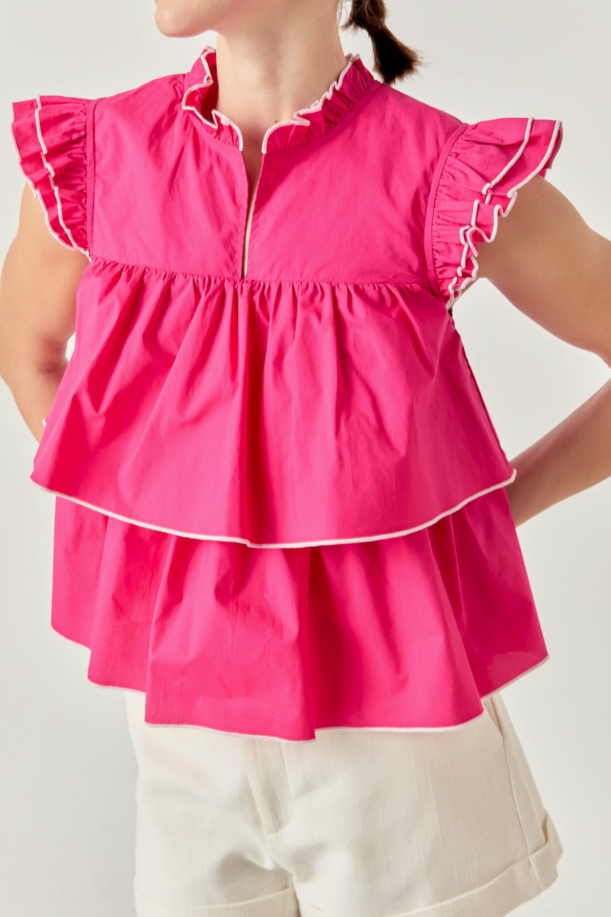 ENGLISH FACTORY - Sleeveless Tiered Top - SHIRTS & BLOUSES available at Objectrare