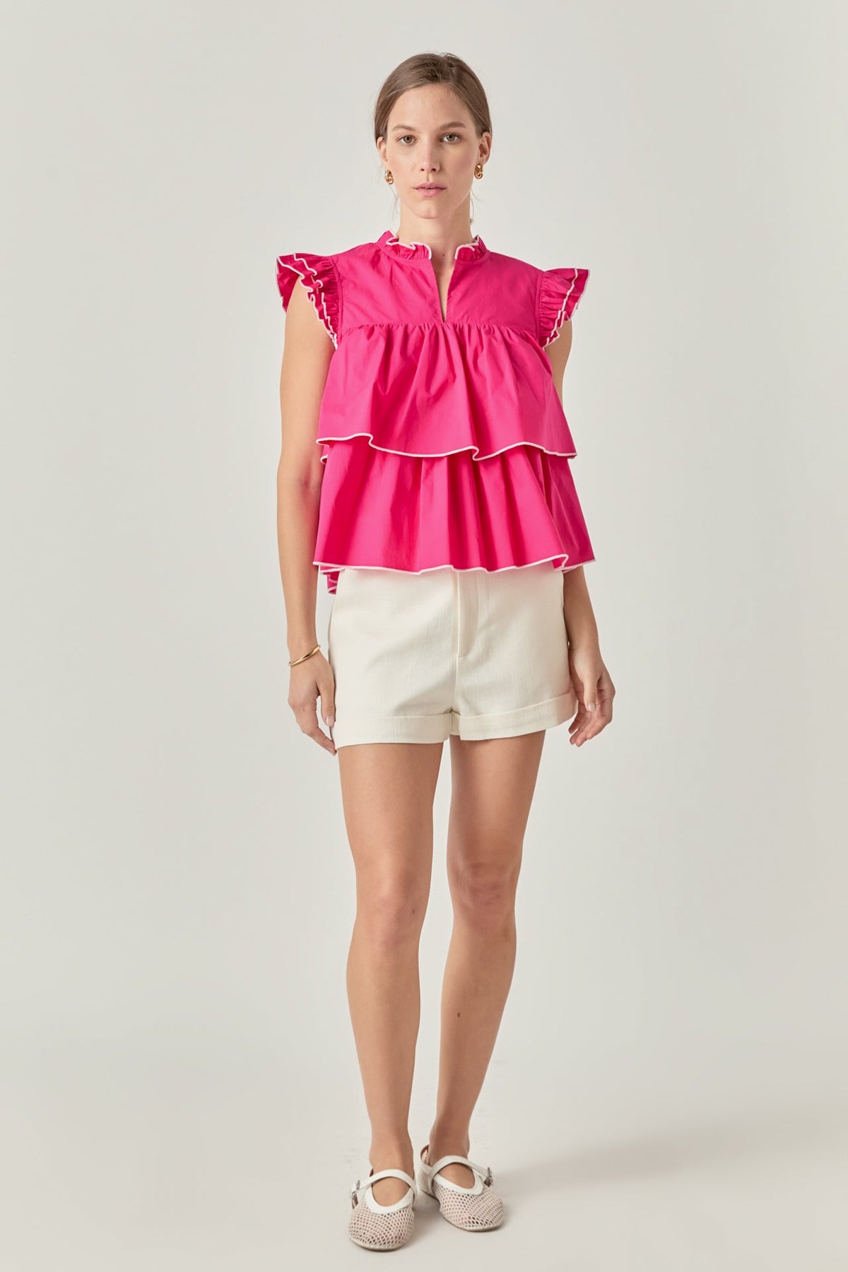 ENGLISH FACTORY - Sleeveless Tiered Top - SHIRTS & BLOUSES available at Objectrare