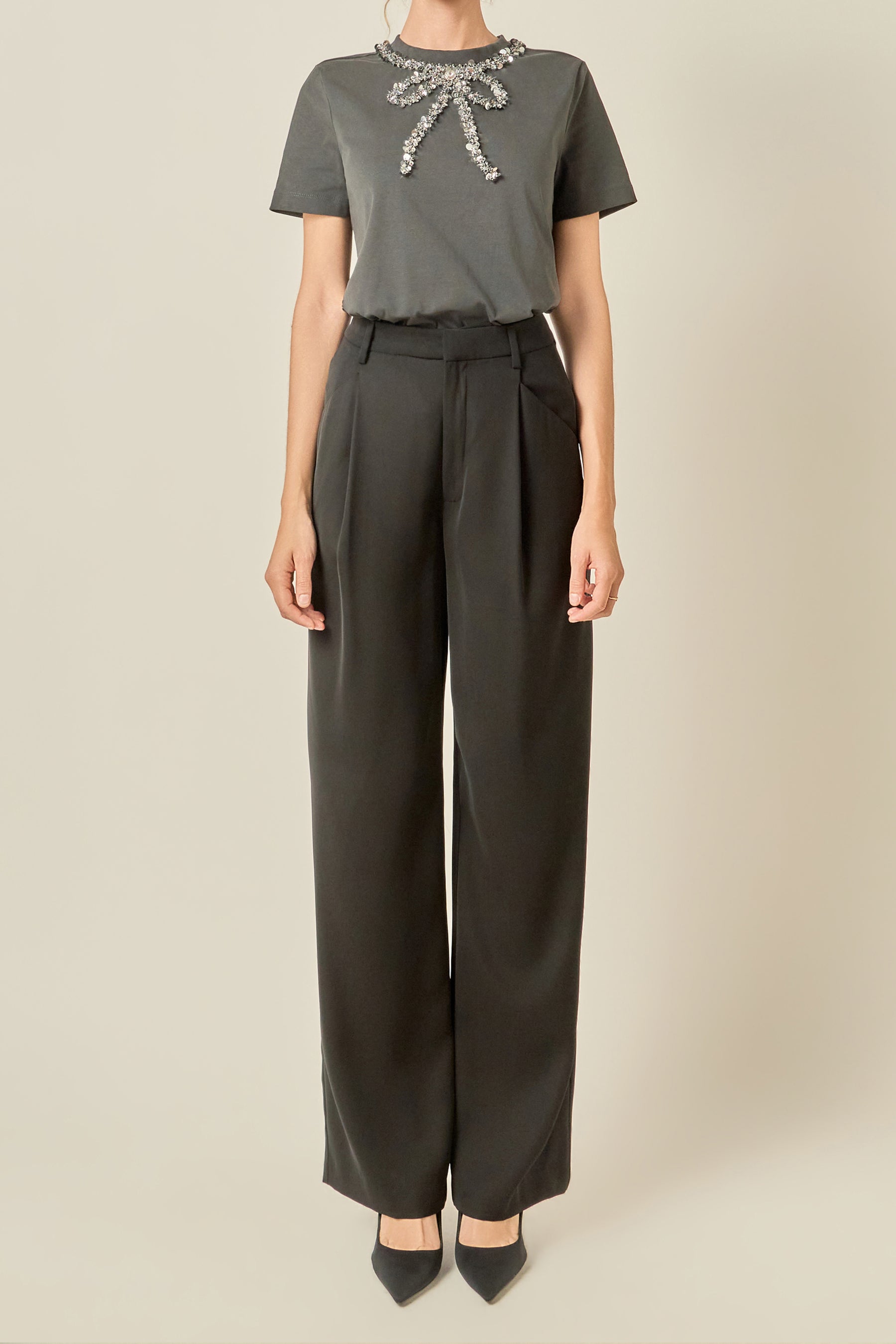 Bow Bead Detail Top