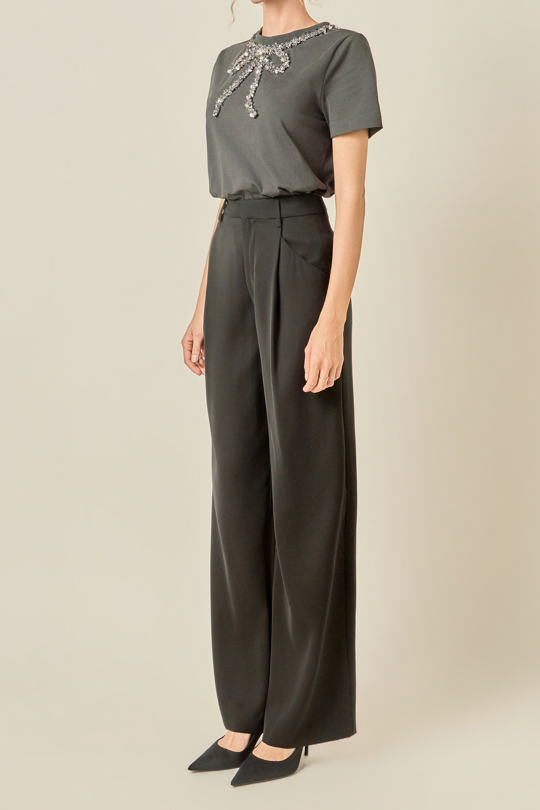 Bow Bead Detail Top