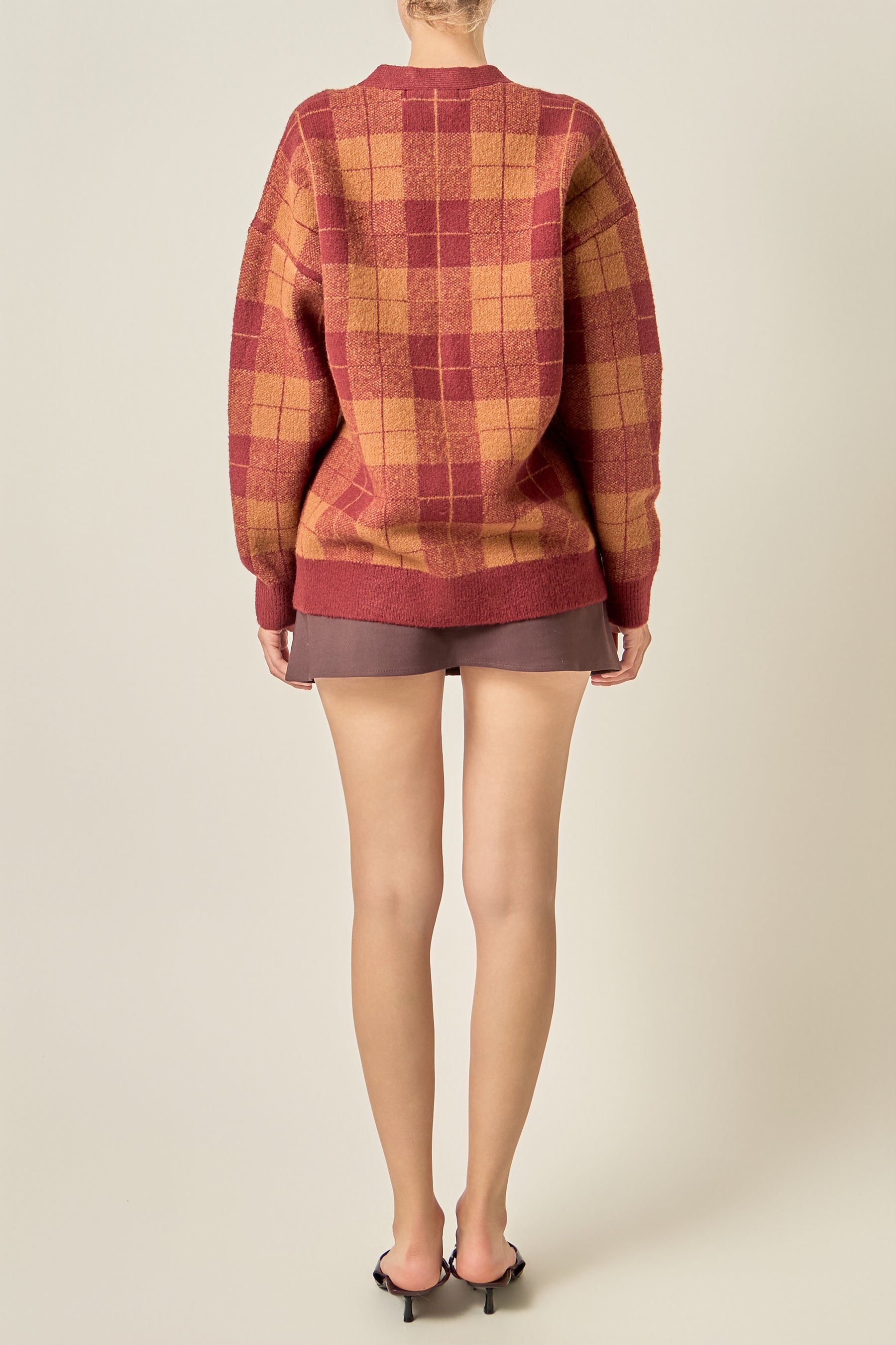 Check Cardigan