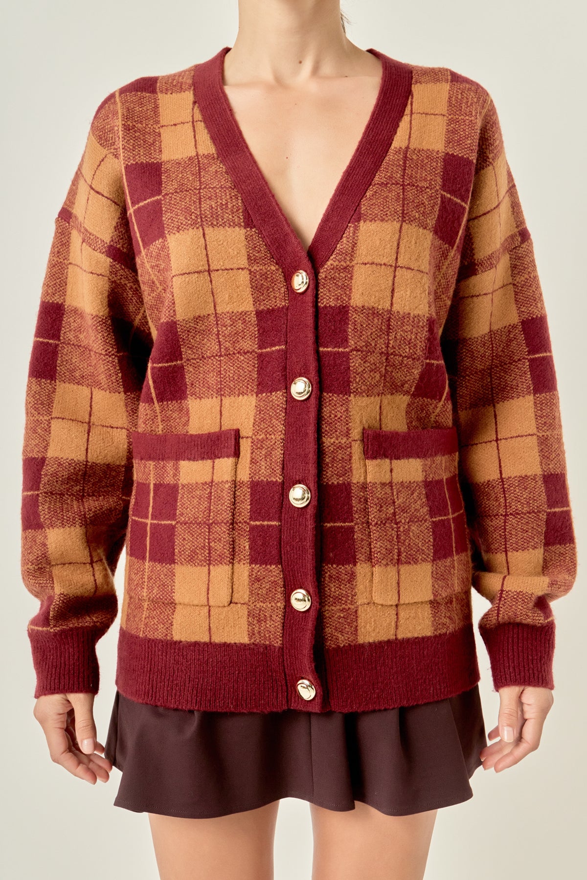 Check Cardigan