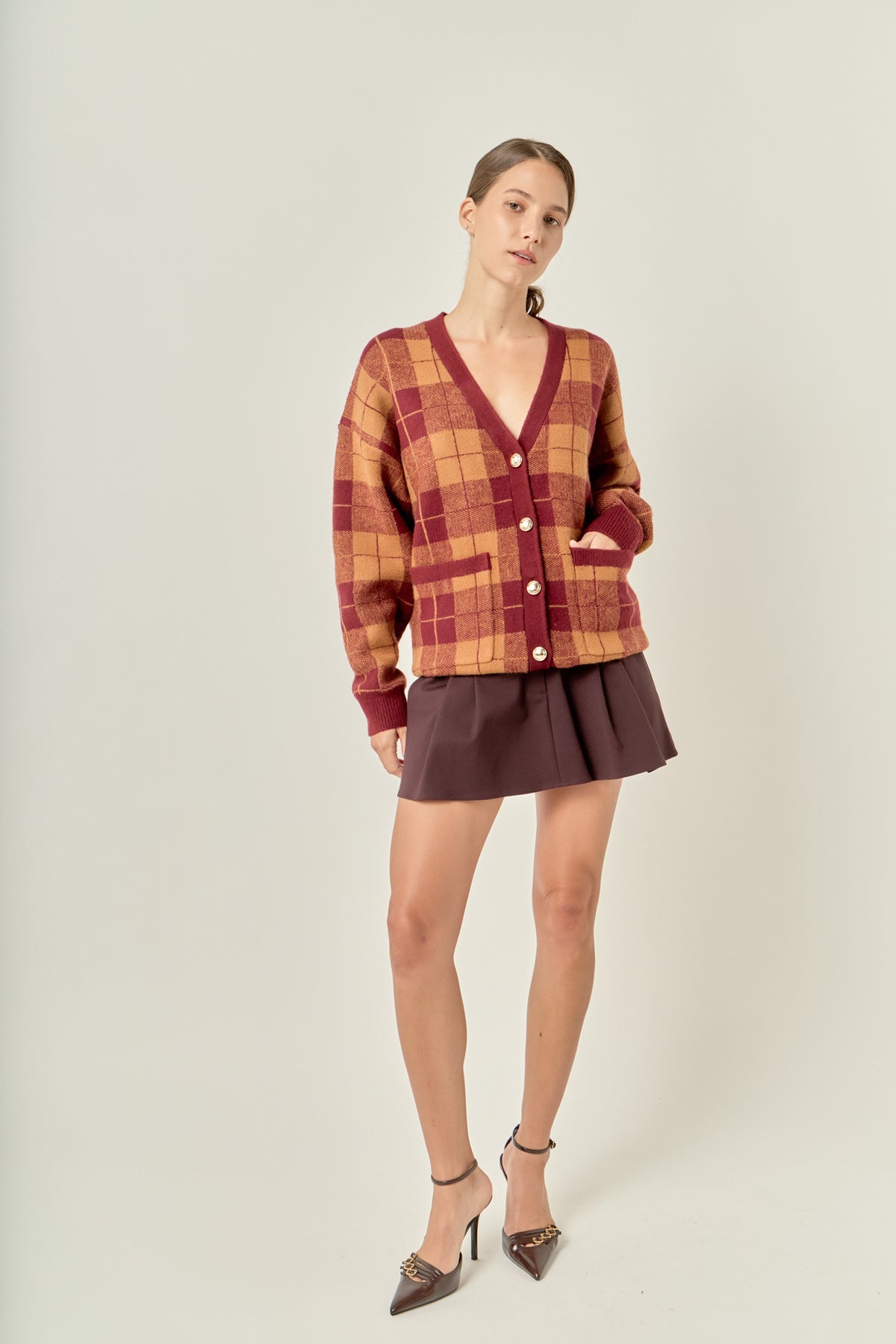 Check Cardigan