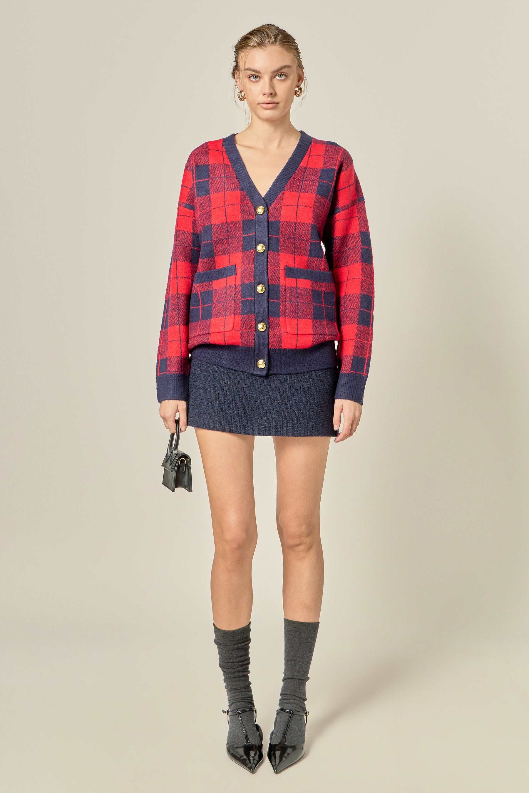 Check Cardigan