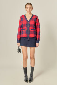Check Cardigan