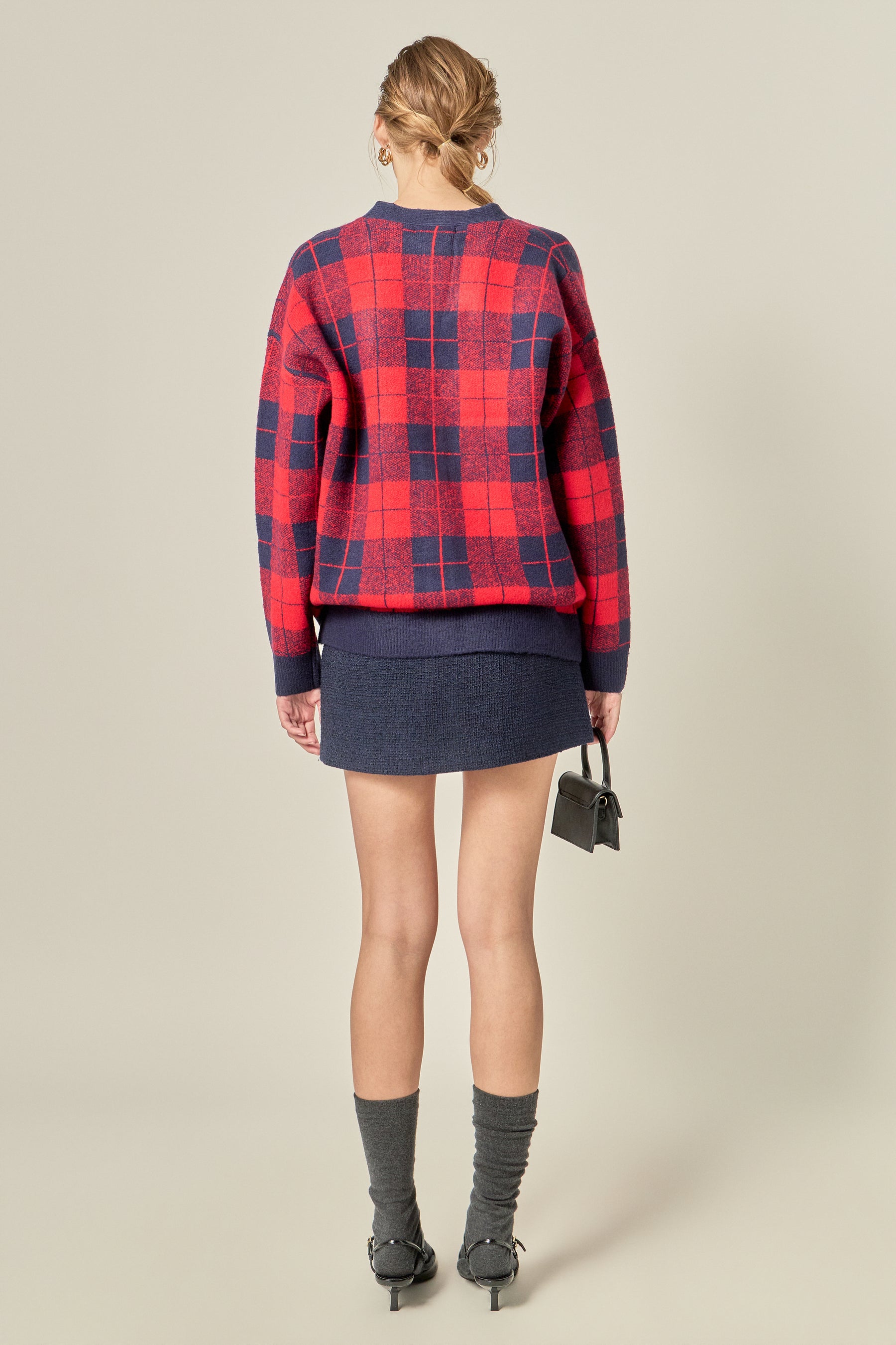 Check Cardigan