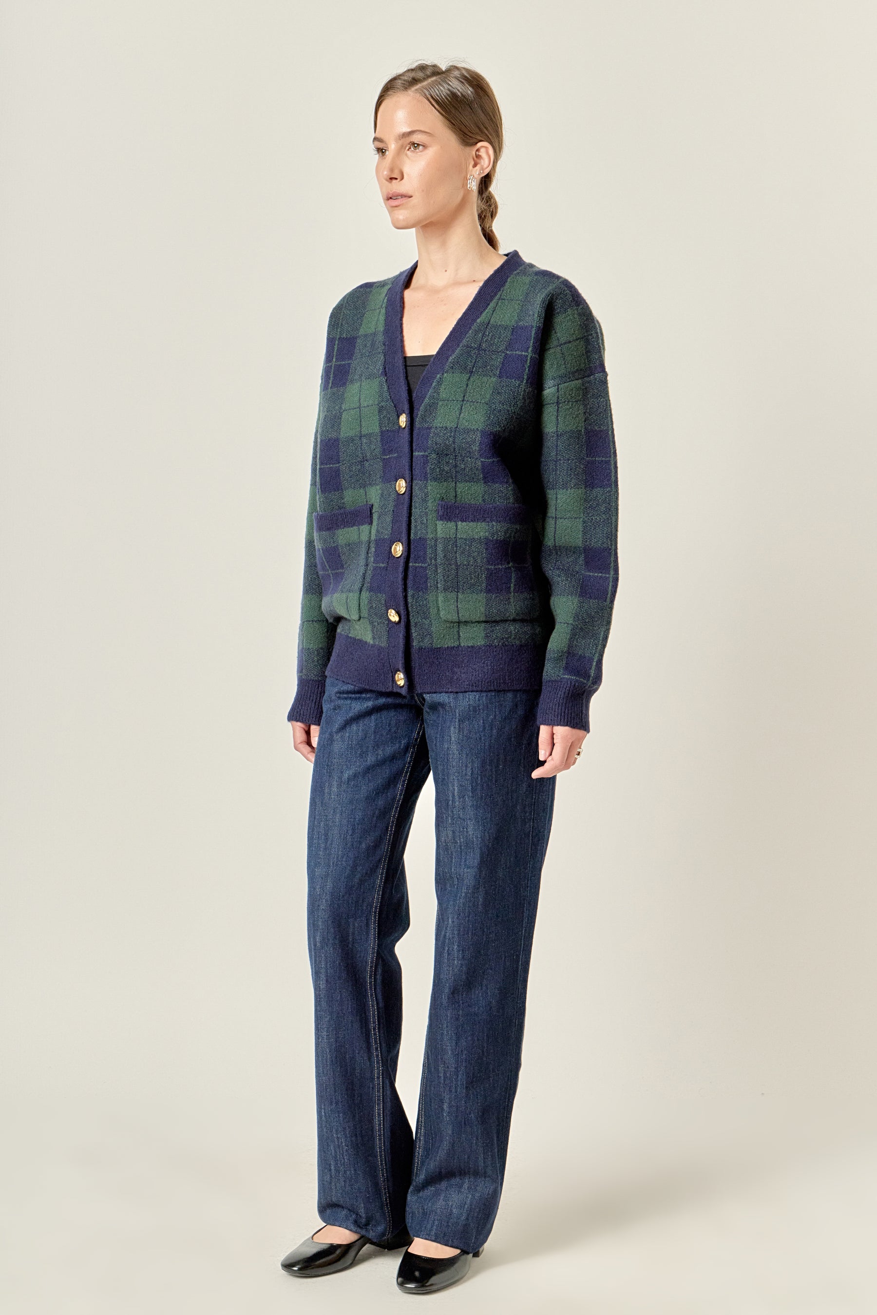 Check Cardigan