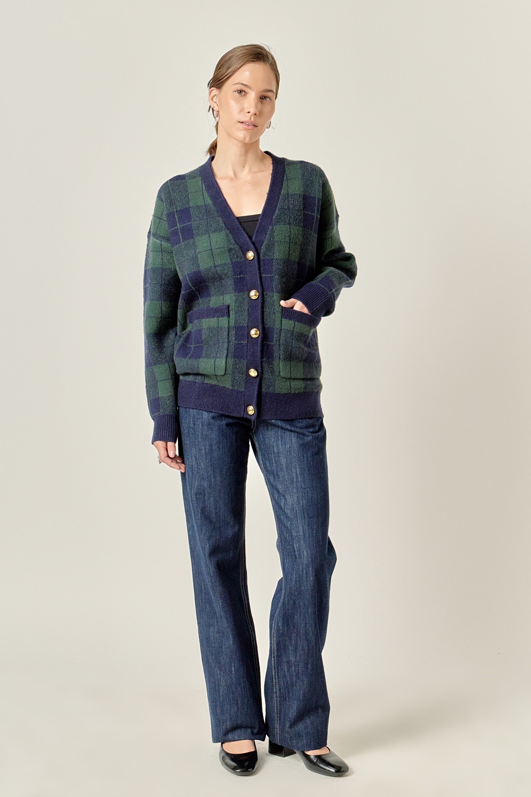 Check Cardigan