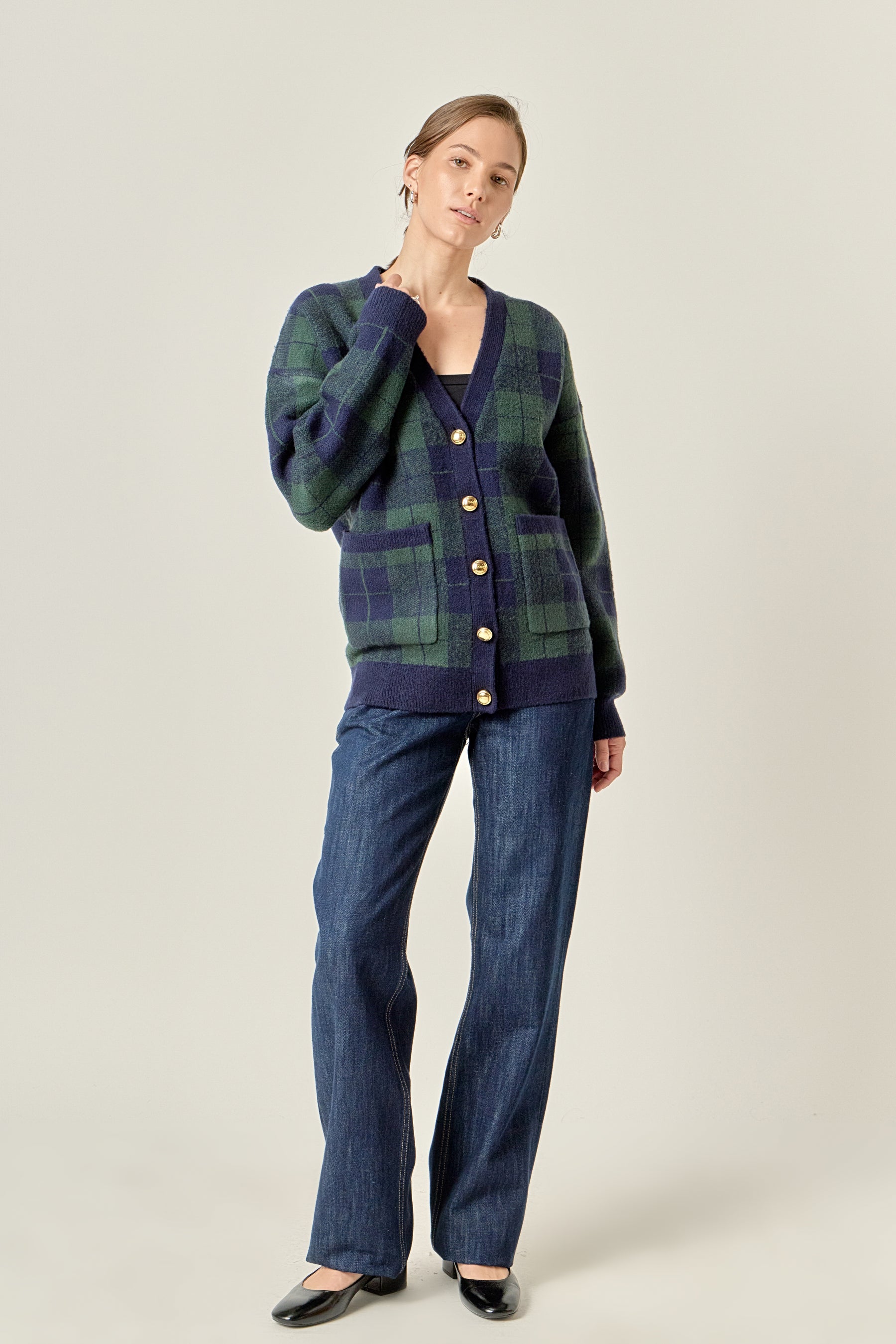 Check Cardigan