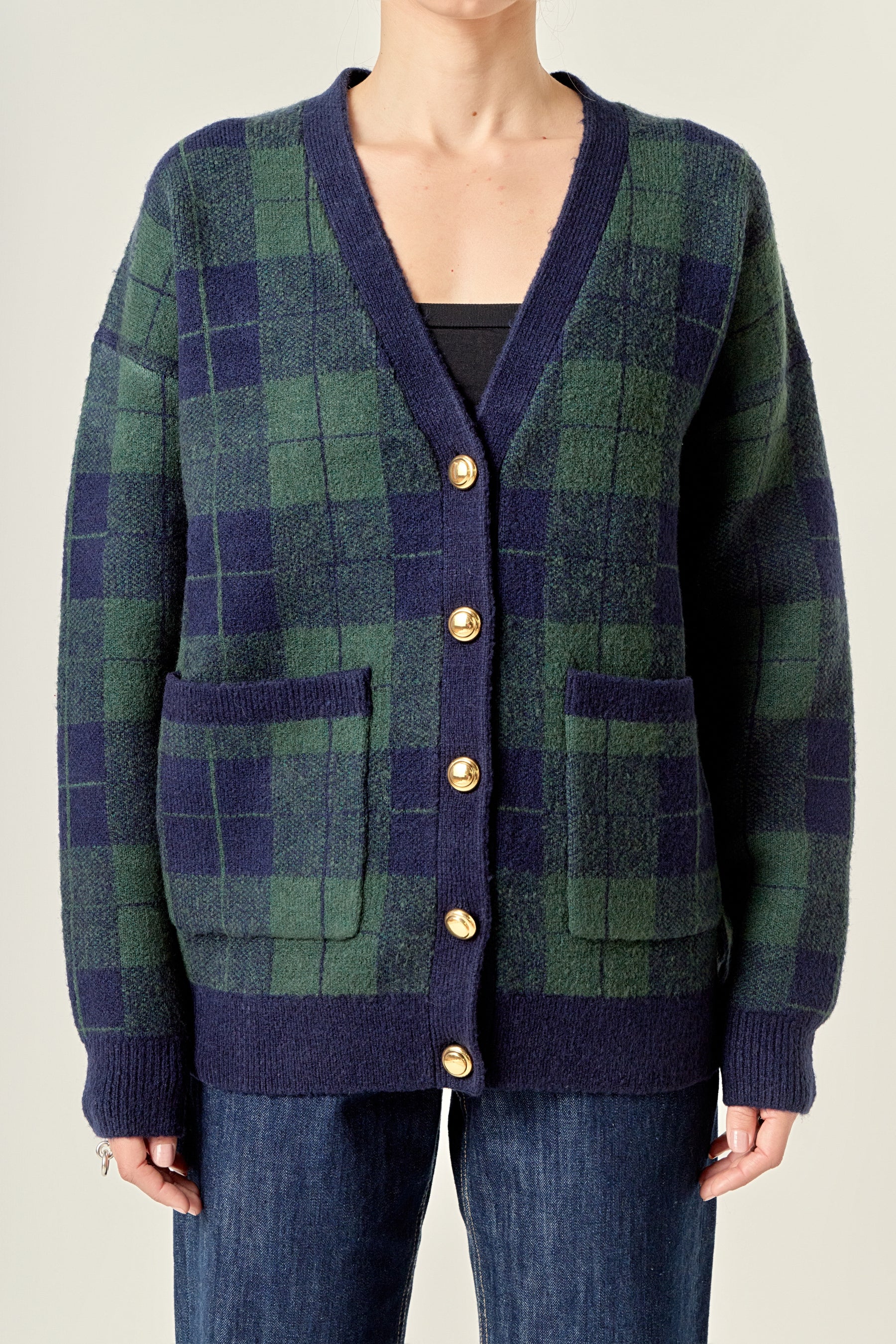 Check Cardigan