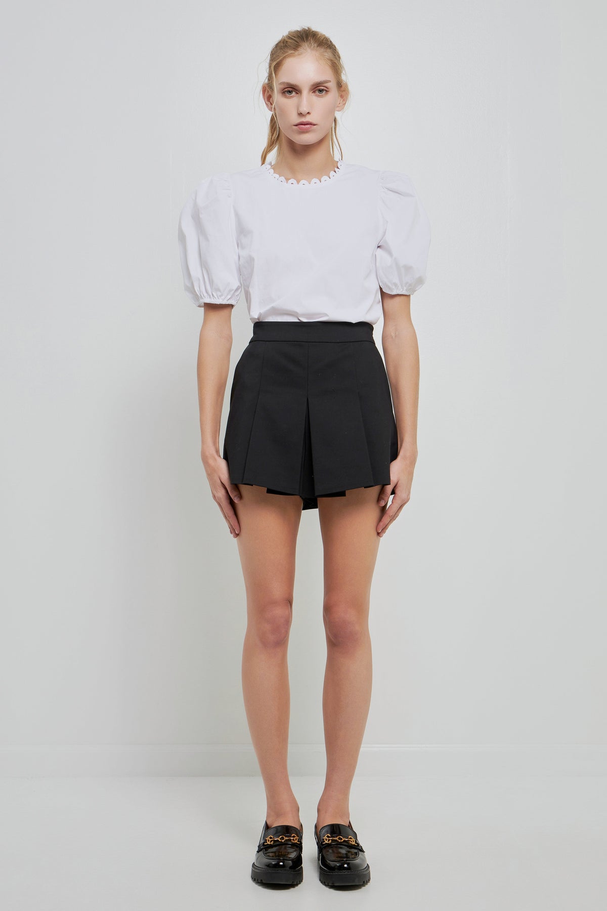 ENGLISH FACTORY - Pleated Mini Skort - SKORTS available at Objectrare