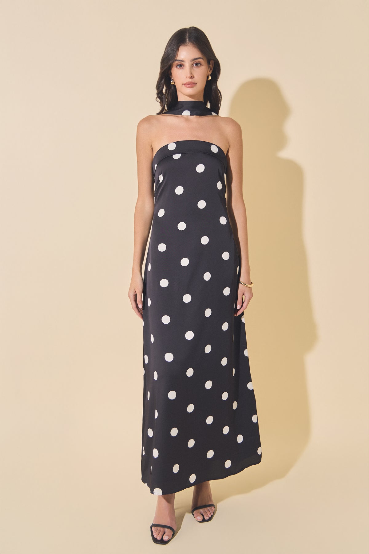 Polka Dot Backless Dress