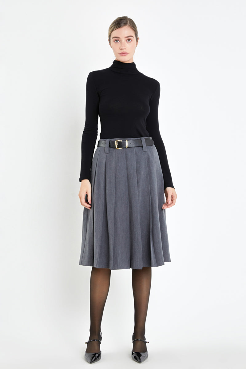 ENGLISH FACTORY - Low Waist Pleated Midi Skirt - SKIRTS available at Objectrare
